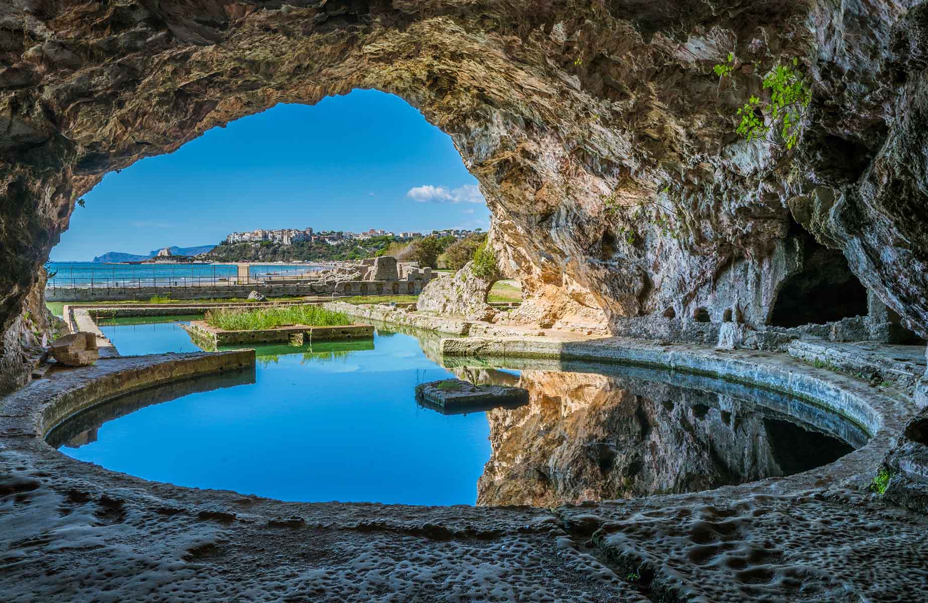 The archeological ruins of the Villa of Tiberius highlight the importance of the coastal town of Sperlonga, also worth bookmarking for exploring beyond Rome. © e55evu/iStock