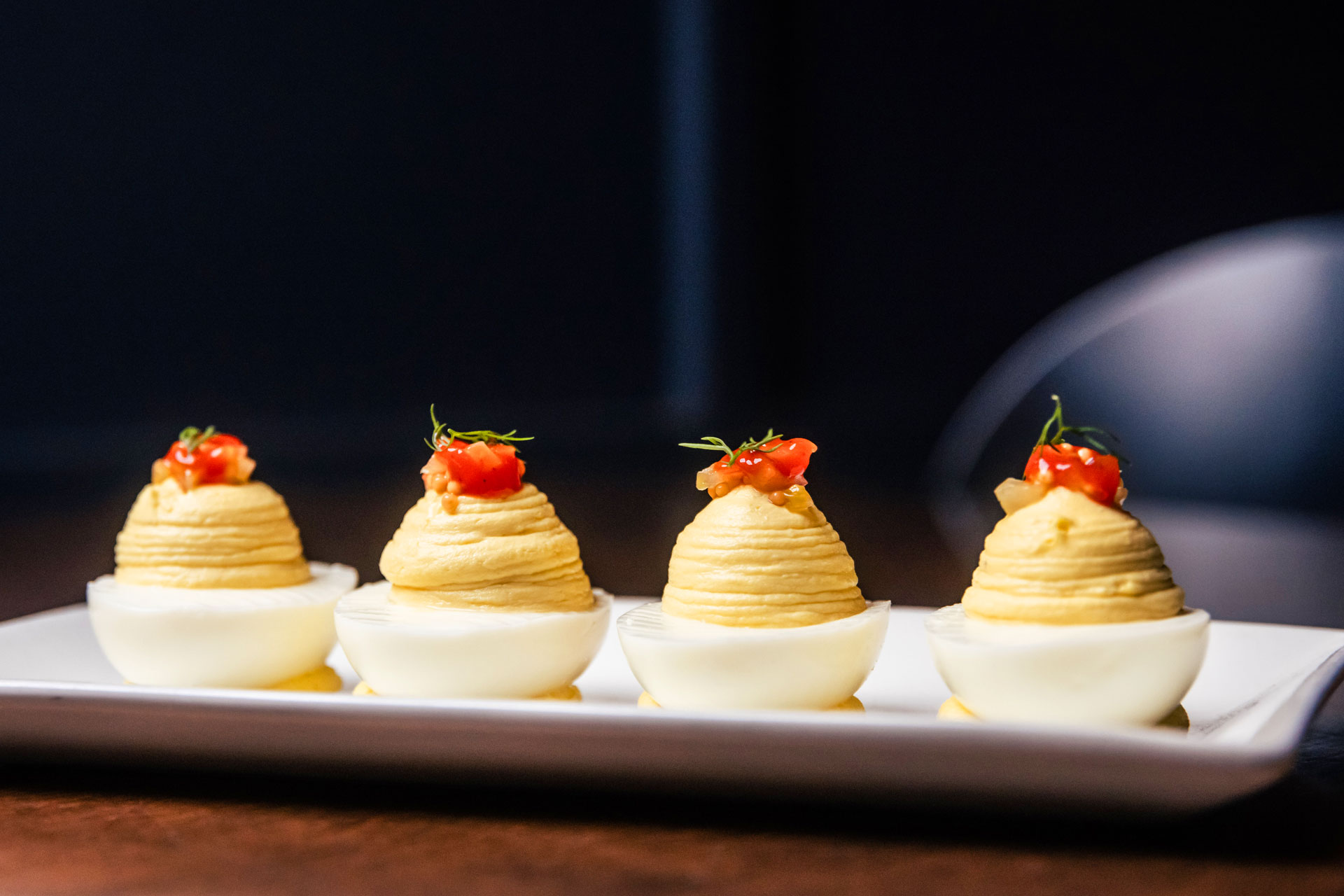 Sicilian roots blended with influences of Southern cooking are the key to Coolinary and The Parched Pig's deviled eggs. © the backyard/Coolinary and The Parched Pig