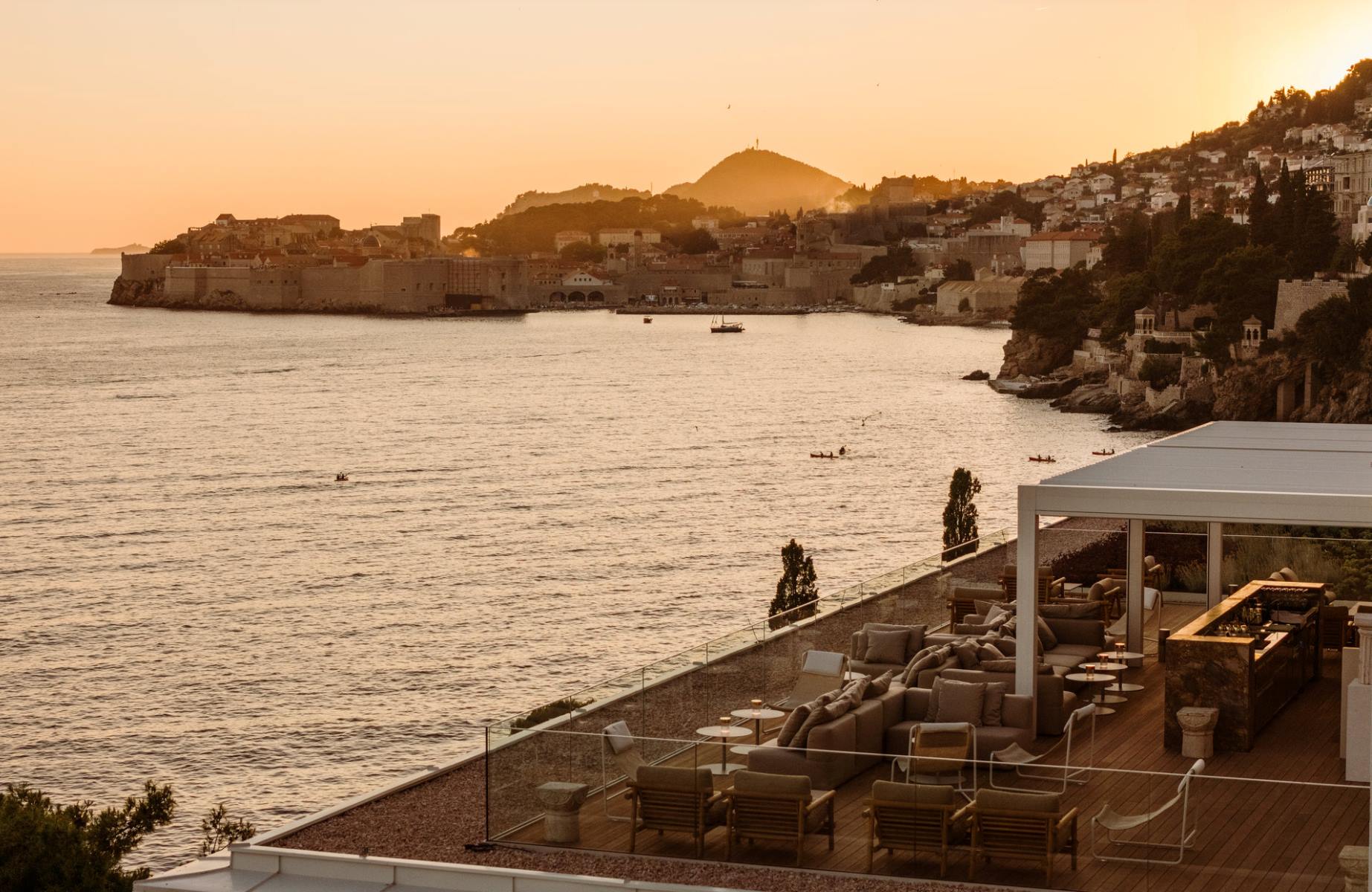 View of Dubrovnik from the restaurant rooftop. © Pjerin