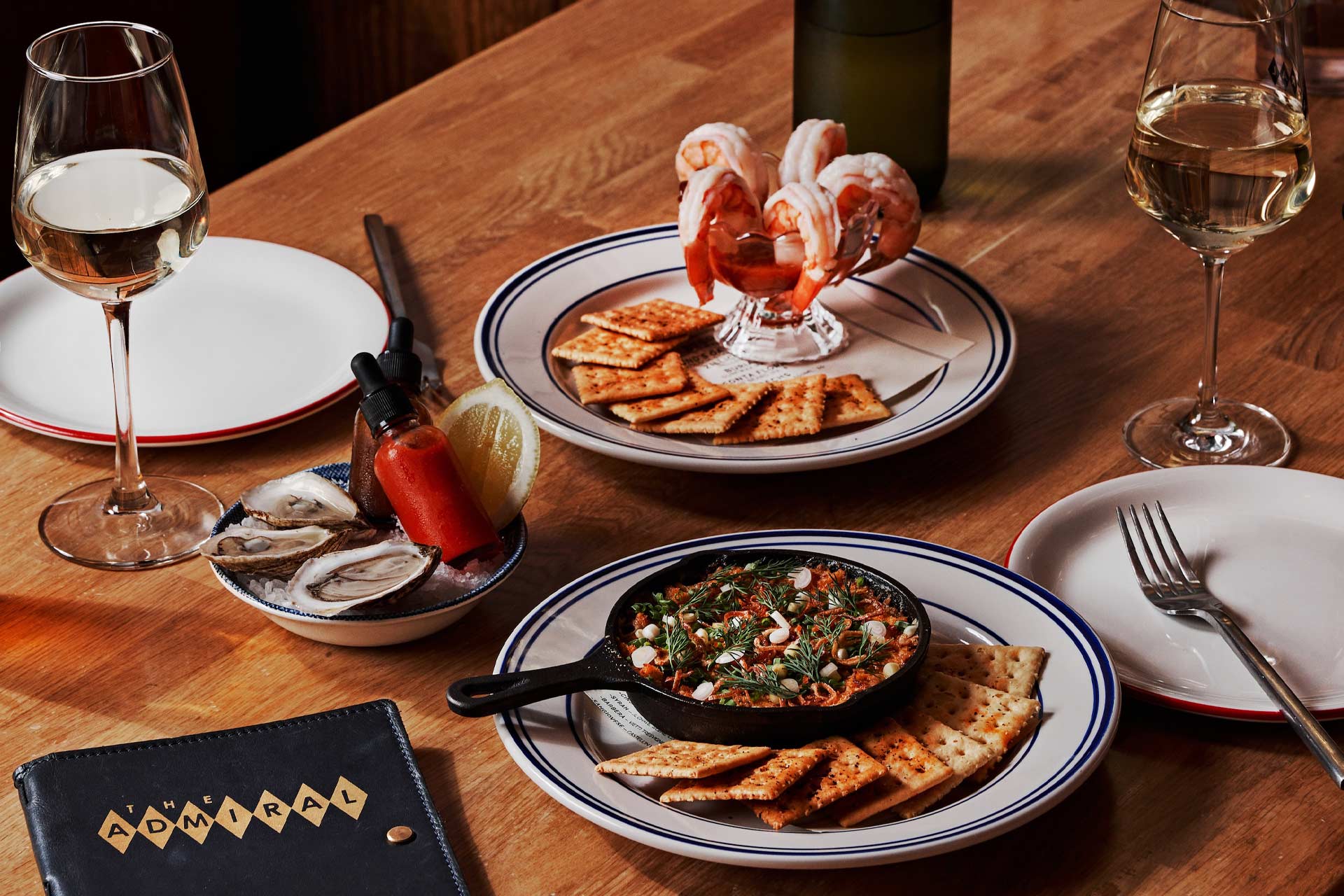 The Admiral specializes in classic favorites like shrimp cocktail. © Andrew Thomas Lee/The Admiral