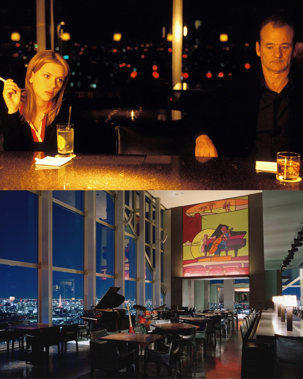 Park Hyatt Tokyo is a key setting where Bob Harris (Bill Murray) meets Charlotte (Scarlett Johansson). © Park Hyatt Tokyo, Focus Features