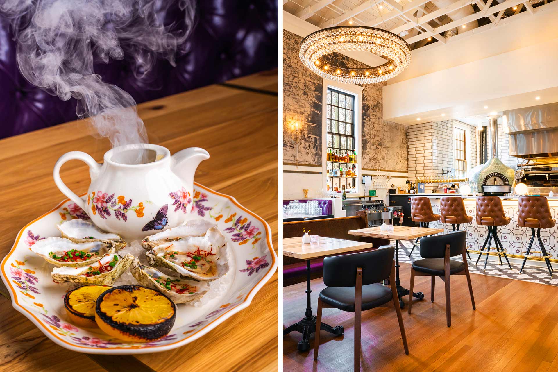 Family-style fine dining inside a former church at Supperland makes this Charlotte restaurant a favorite of locals and visitors alike. © Kenty Chung/Supperland