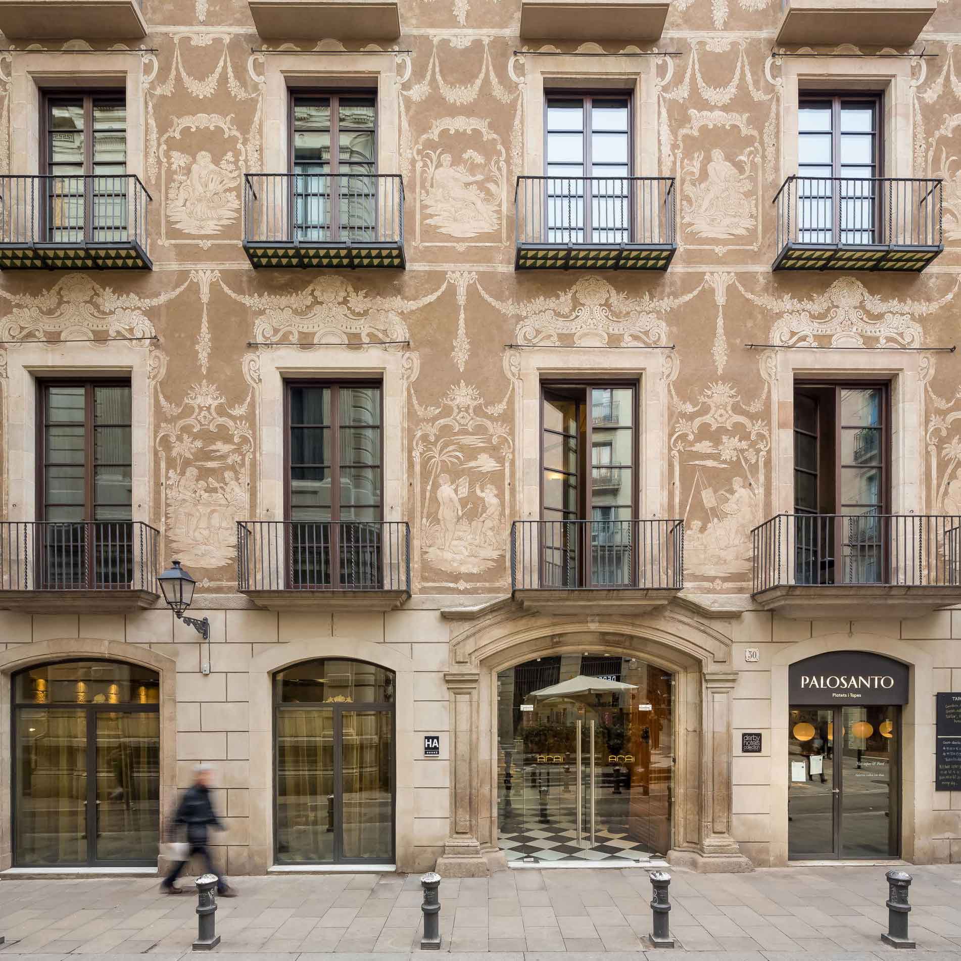 La façade datant de 1702 de l'Arai Aparthotel, dans le quartier gothique. © Arai Aparthotel
