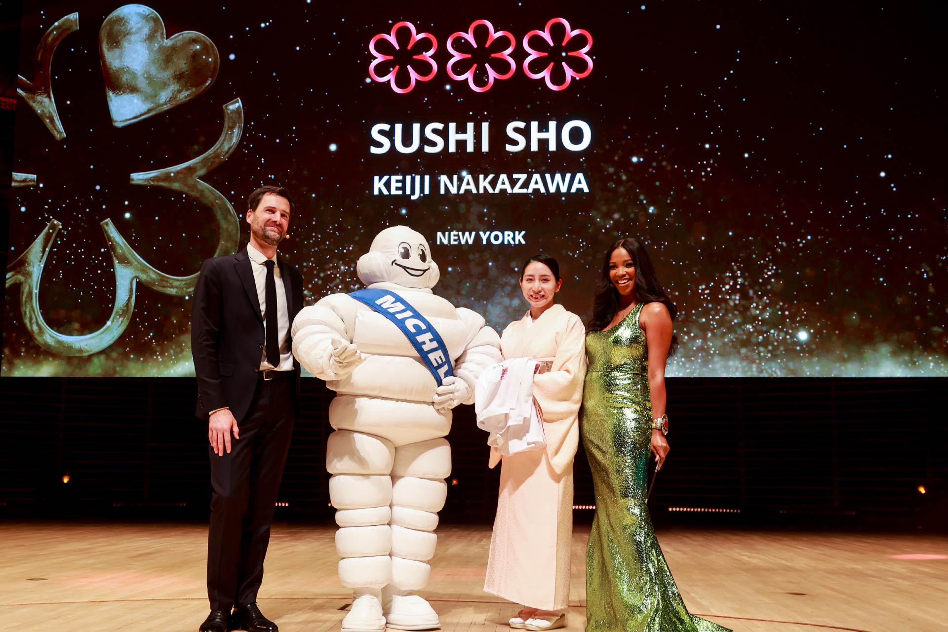 Sushi Sho was awarded Three Stars at the 2025 Northeast Cities MICHELIN Guide Ceremony © Marc Patrick/BFA.com