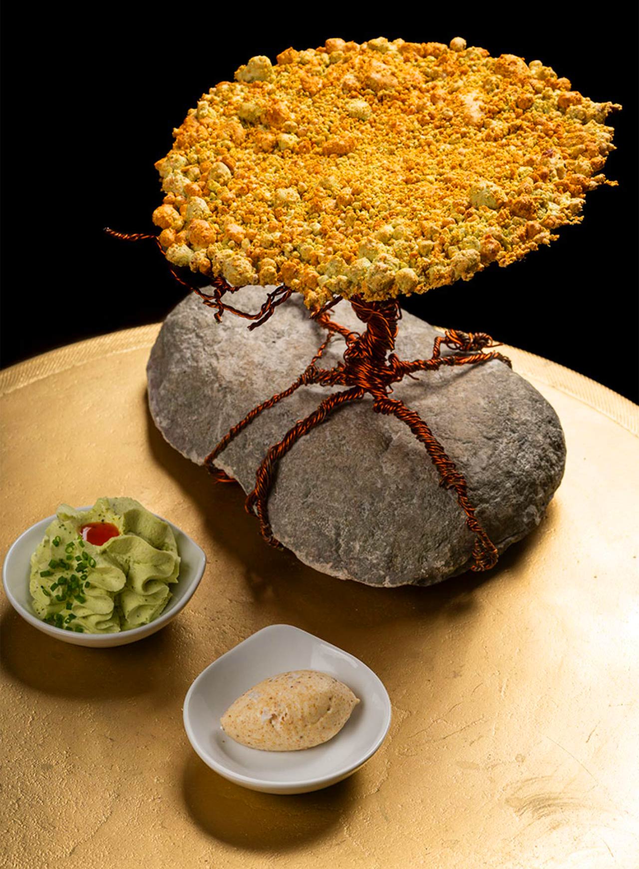 Elcielo's Tree of Life dish, featuring casabe, is a signature dish. © Adahlia Cole/Elcielo Miami