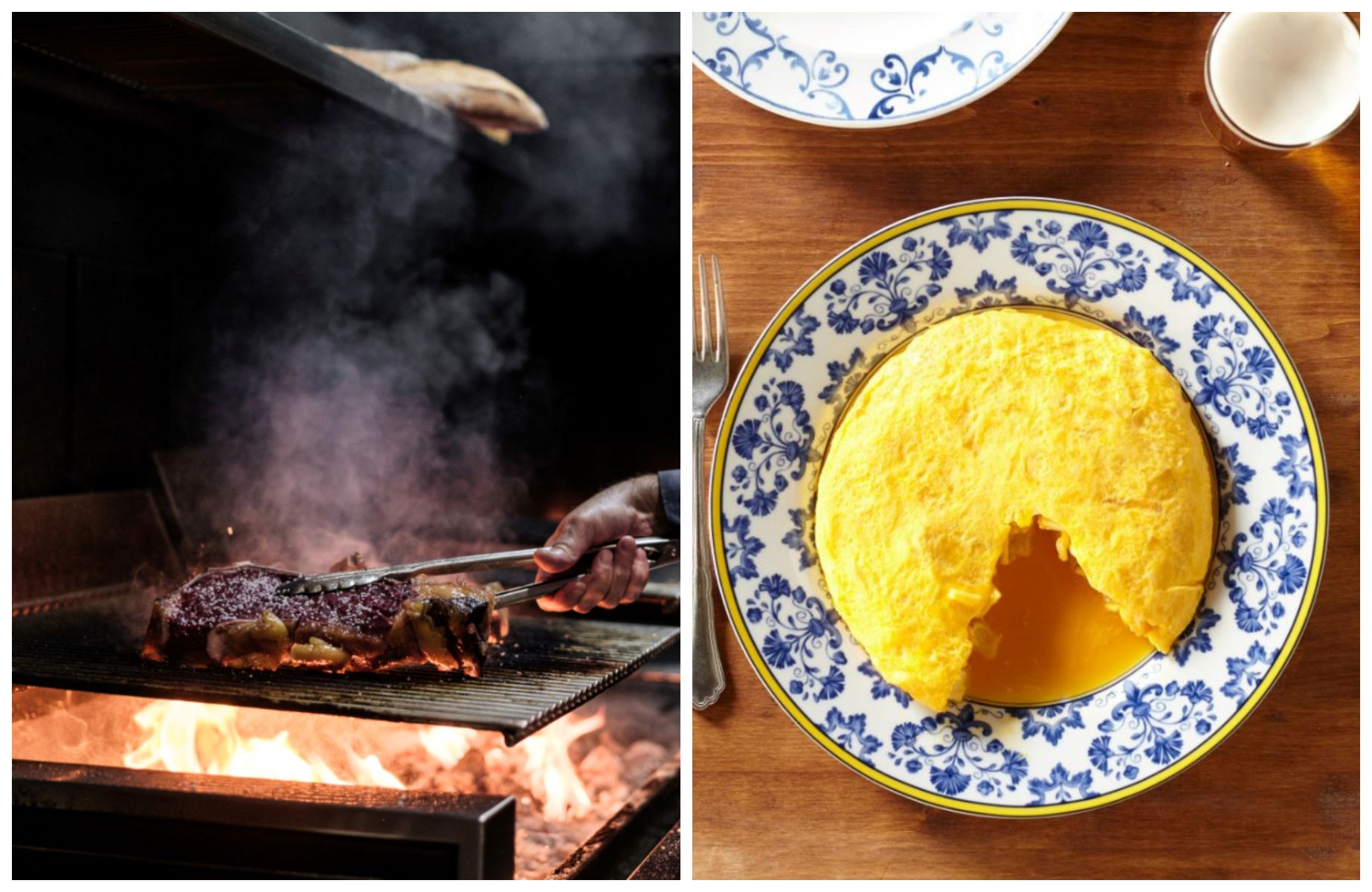 Cooking over an open fire and Taberna Pedraza’s famous Betanzos tortilla. © Taberna Pedraza (Madrid)
