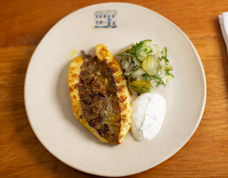 A typically well-composed seafood dish at Outlaw's Fish Kitchen. © Outlaw's Fish Kitchen