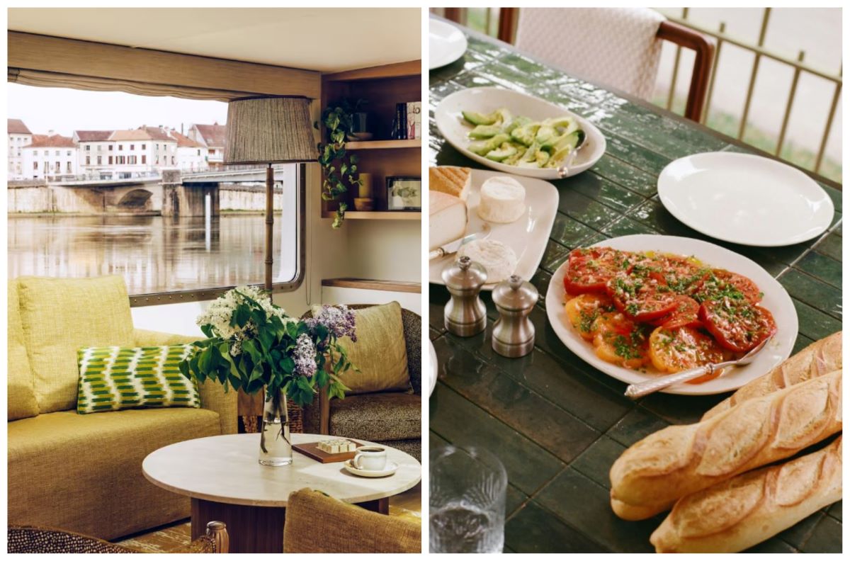 El Epicurean Journey, un crucero de una semana a bordo de una barcaza por Borgoña, te llevará a varios restaurantes con Estrellas MICHELIN a lo largo del recorrido. © Kate Devine/Les Bateaux Belmond