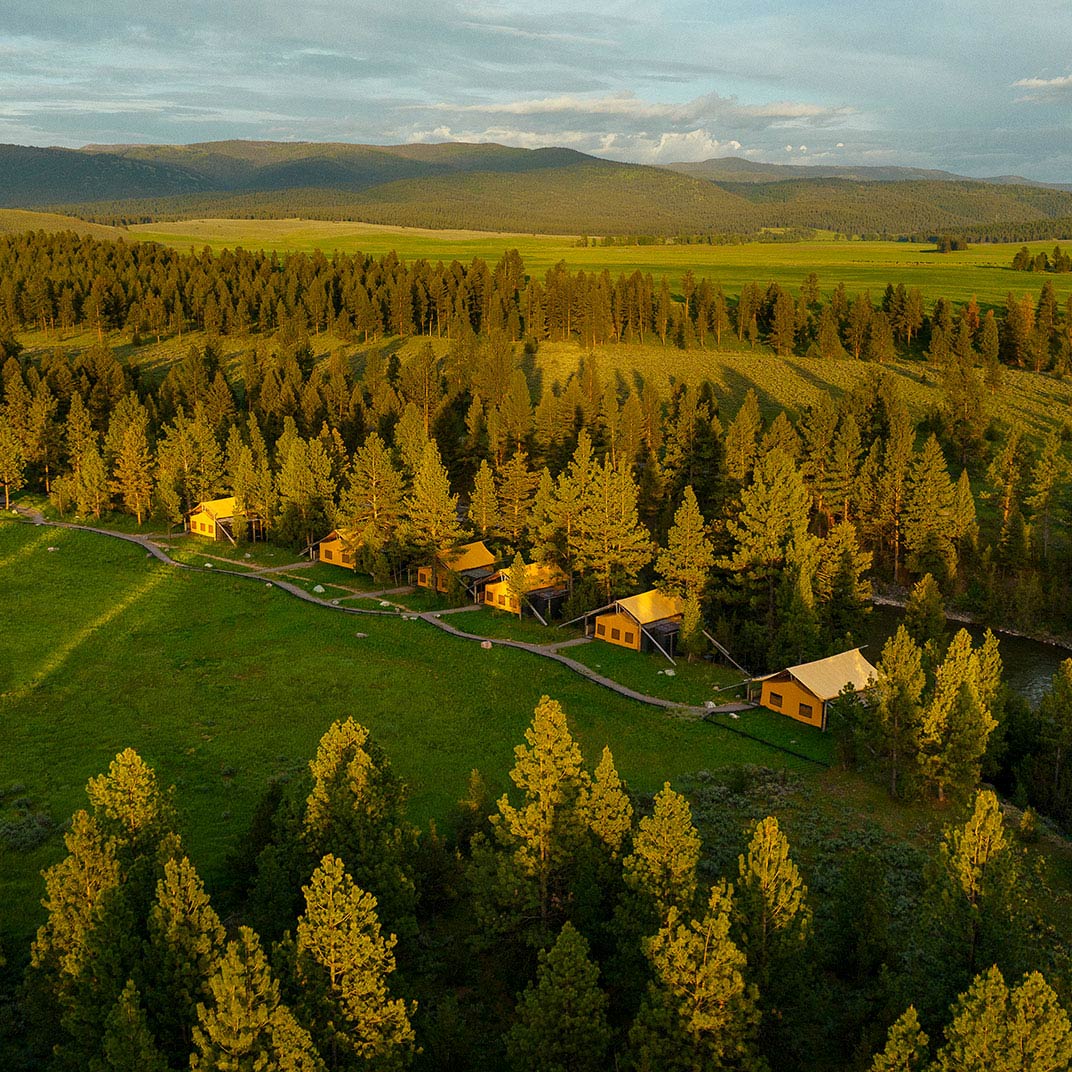 Glamping at Paws Up Montana offers an elevated take on communing with nature. © Paws Up Montana