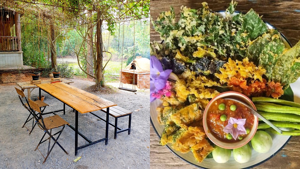Delicious food in a charming garden setting at Mekin Farm. (© Mekin Farm)