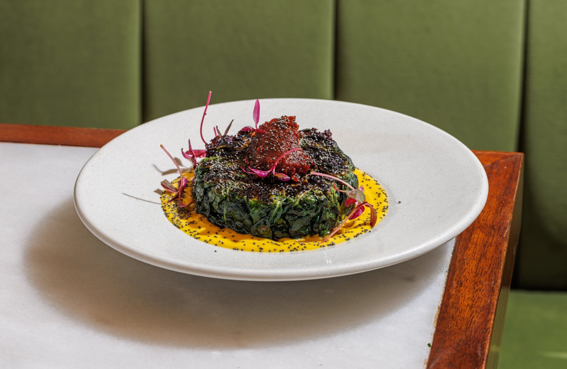 A particularly verdant dish from the 'mostly vegan' Tendril in London. © Anton Rodriguez/Tendril