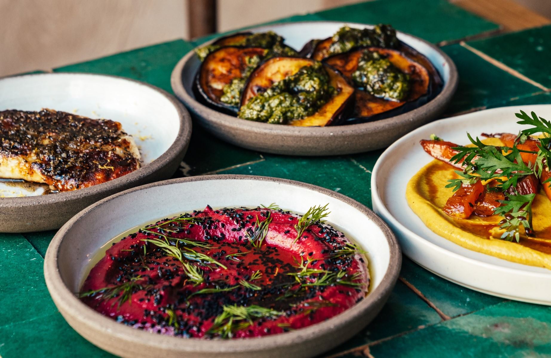 The vibrant Middle Eastern dishes from Bubala in East London's Spitalfields. © Haydon Perrior/Bubala