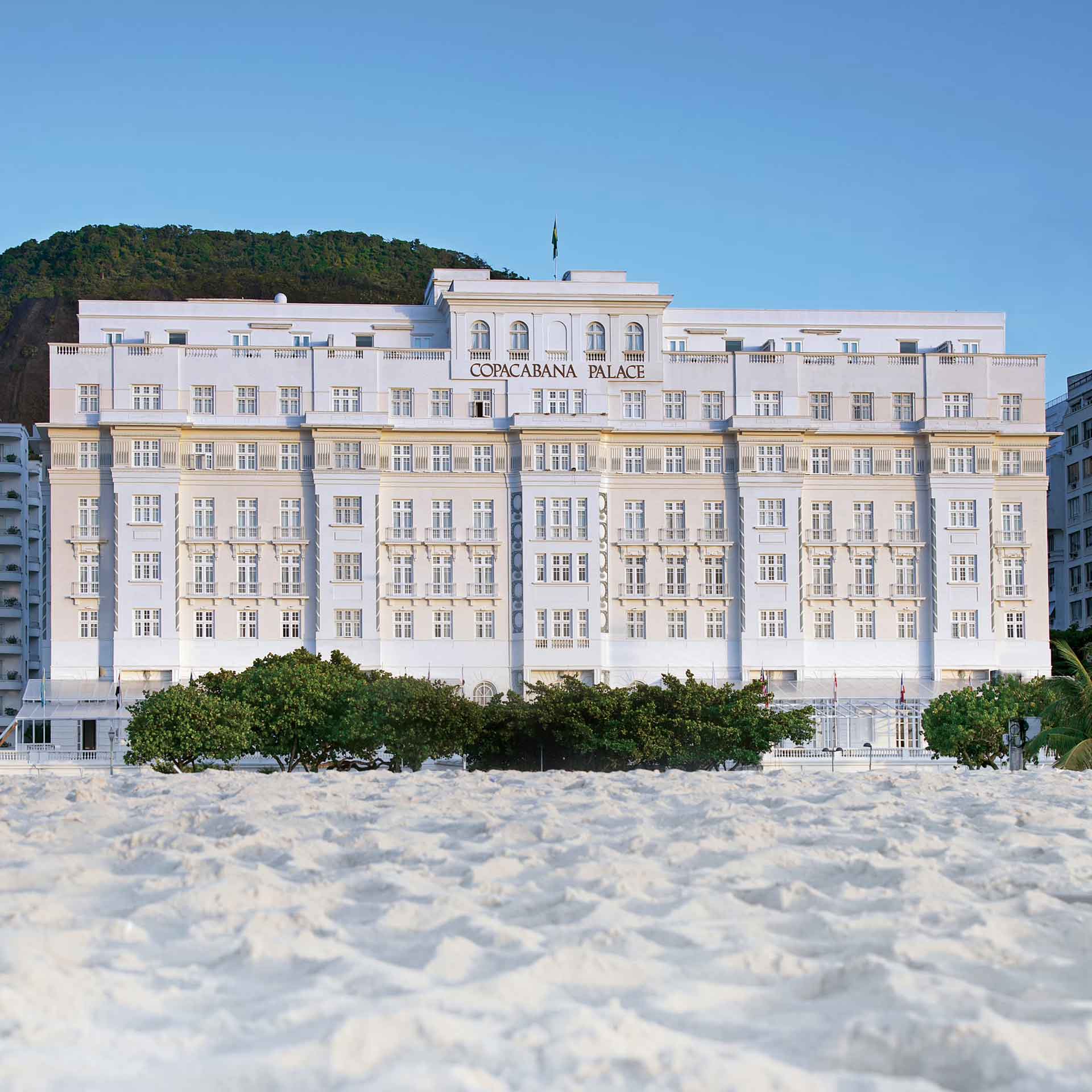 Copacabana Palace, facing the beach that bears its name, is the most iconic hotel in Rio de Janeiro. © Copacabana Palace, a Belmond hotel, Rio de Janeiro