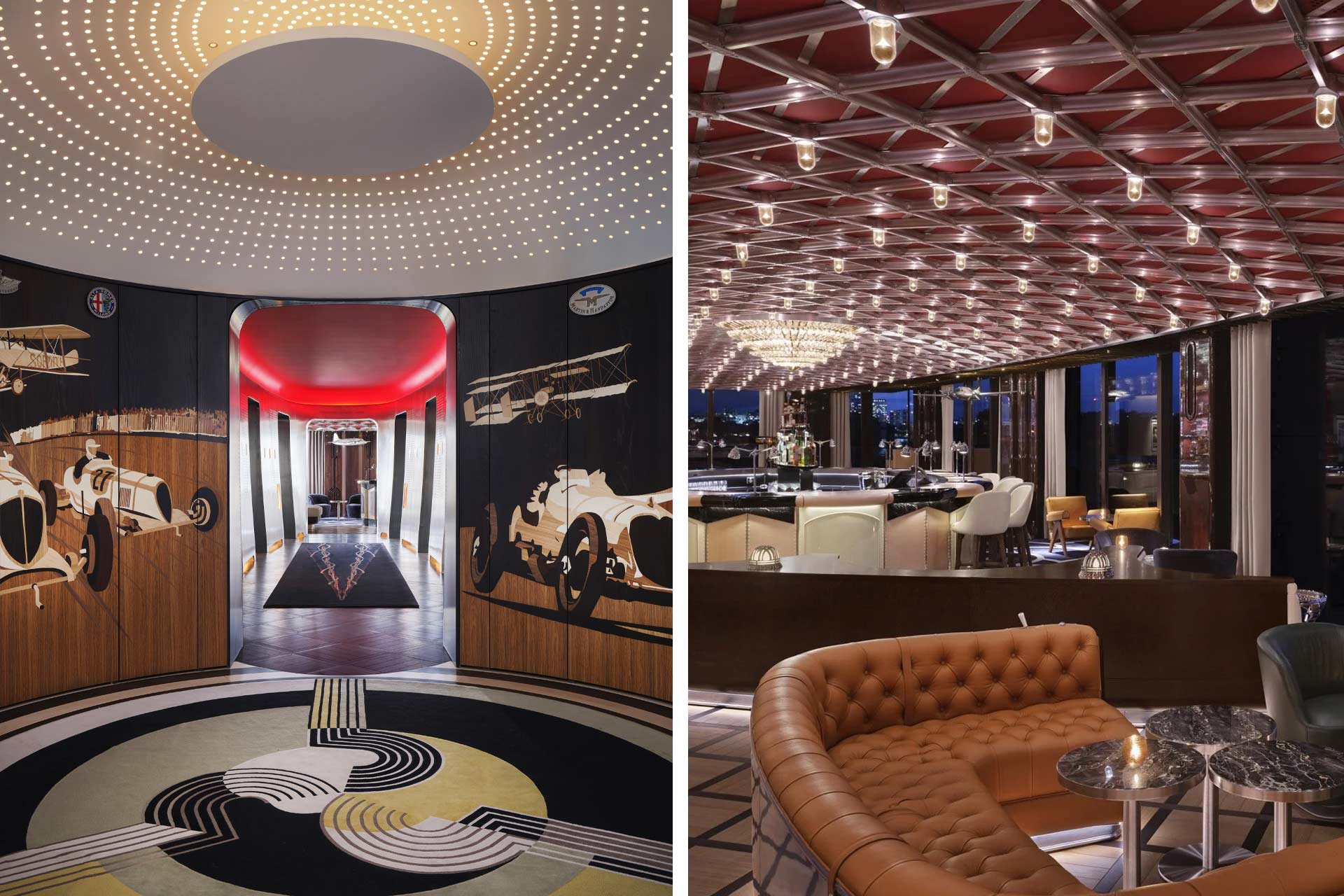 Feel the need for speed at the Brooklands Bar, as you sip on vintage-car-themed cocktails. © The Peninsula London