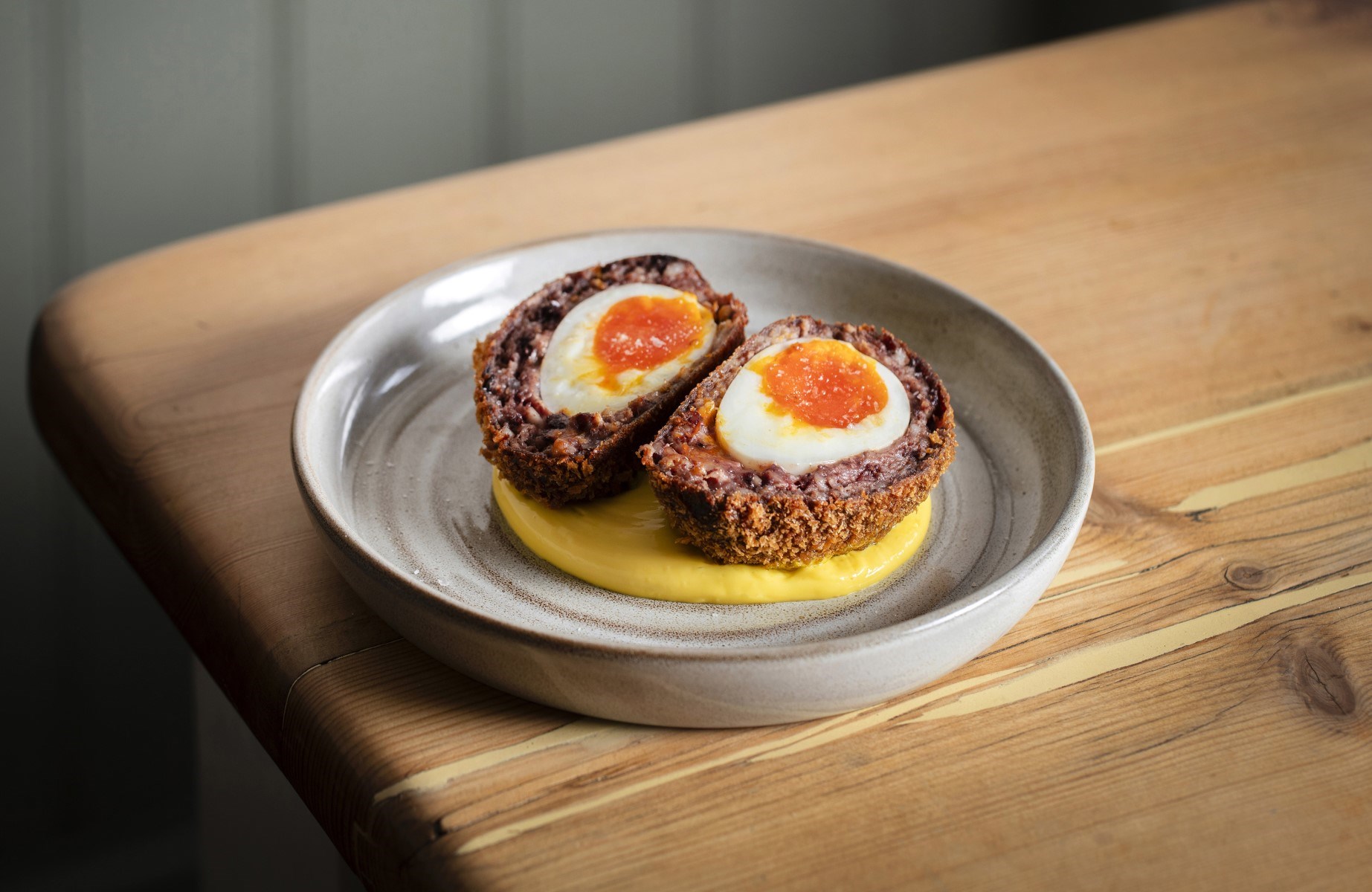 A fine example of a classic Scotch egg from The Pig and Butcher pub. © John Carey