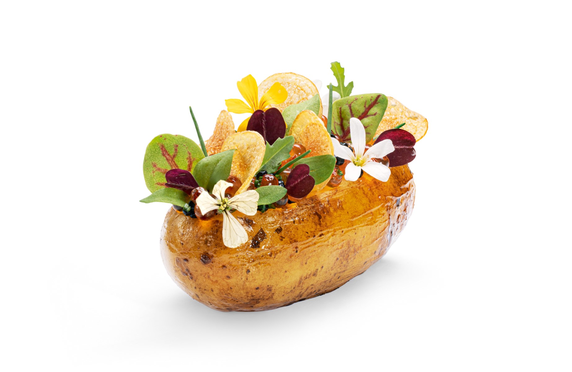 The 'Potato & Roe' dish that inspired the signature cocktail in CORE's Whiskey & Seaweed bar. © WeTheFoodSnobs/CORE by Clare Smyth
