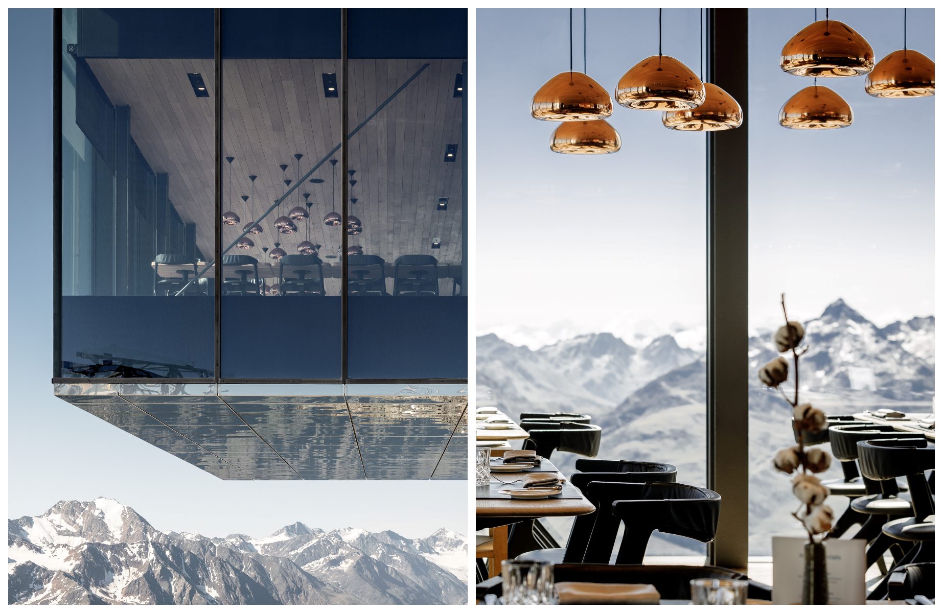 Située à plus de 3 000 mètres d'altitude, cette structure transparente offre une vue panoramique sur les Alpes. © Rudi Wyhlidal/Ice Q