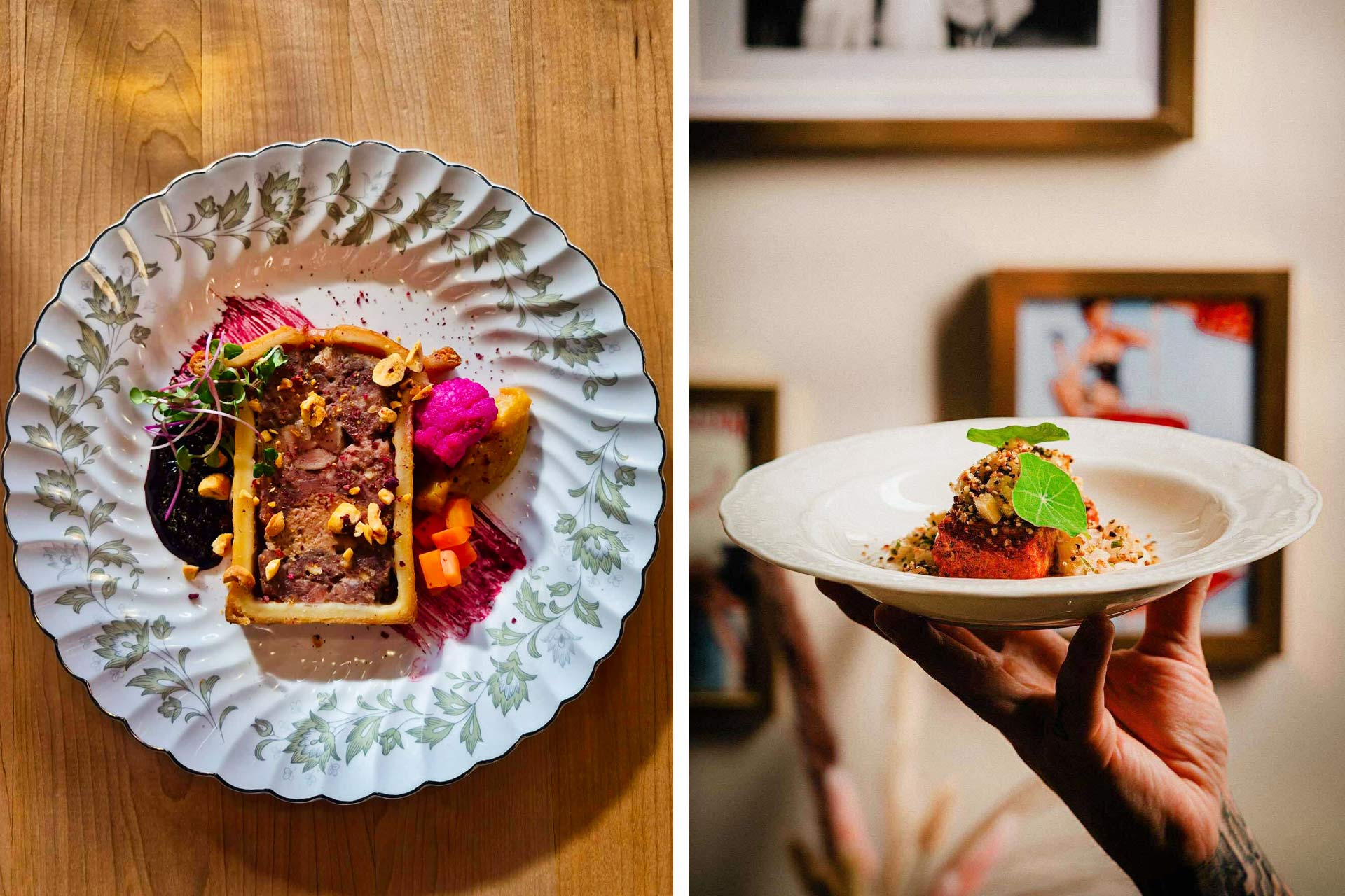Terrine at Bibine Buvette and a tempting plate at Coquette. © Bibine Buvette | © Ludovic Gauthier/Coquette