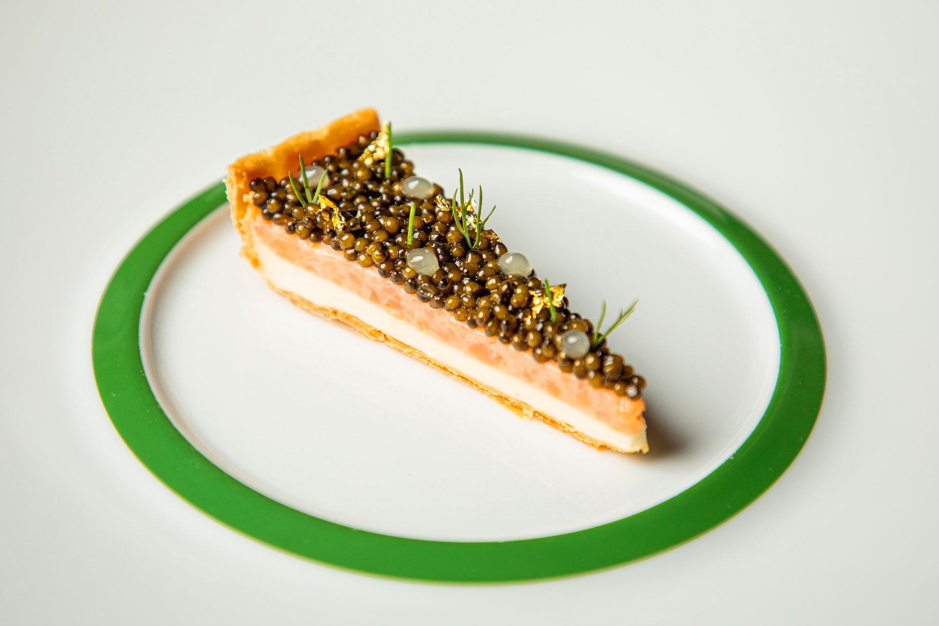 Creole cream cheese salmon cheesecake. © Randy Schmidt/Emeril's
