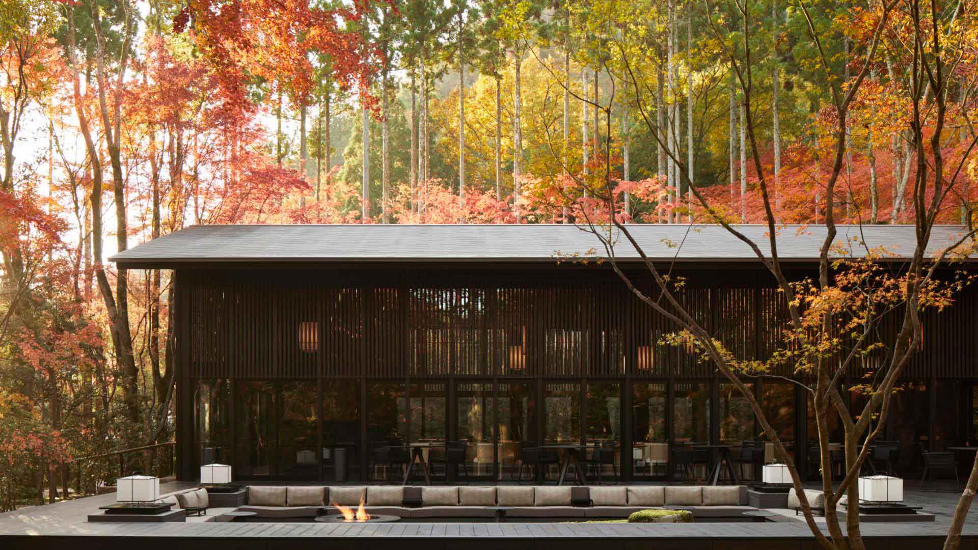 Aman Kyoto, a Two-Key estate at the foot of a wild mountain further afield but within city limits. © Aman Kyoto