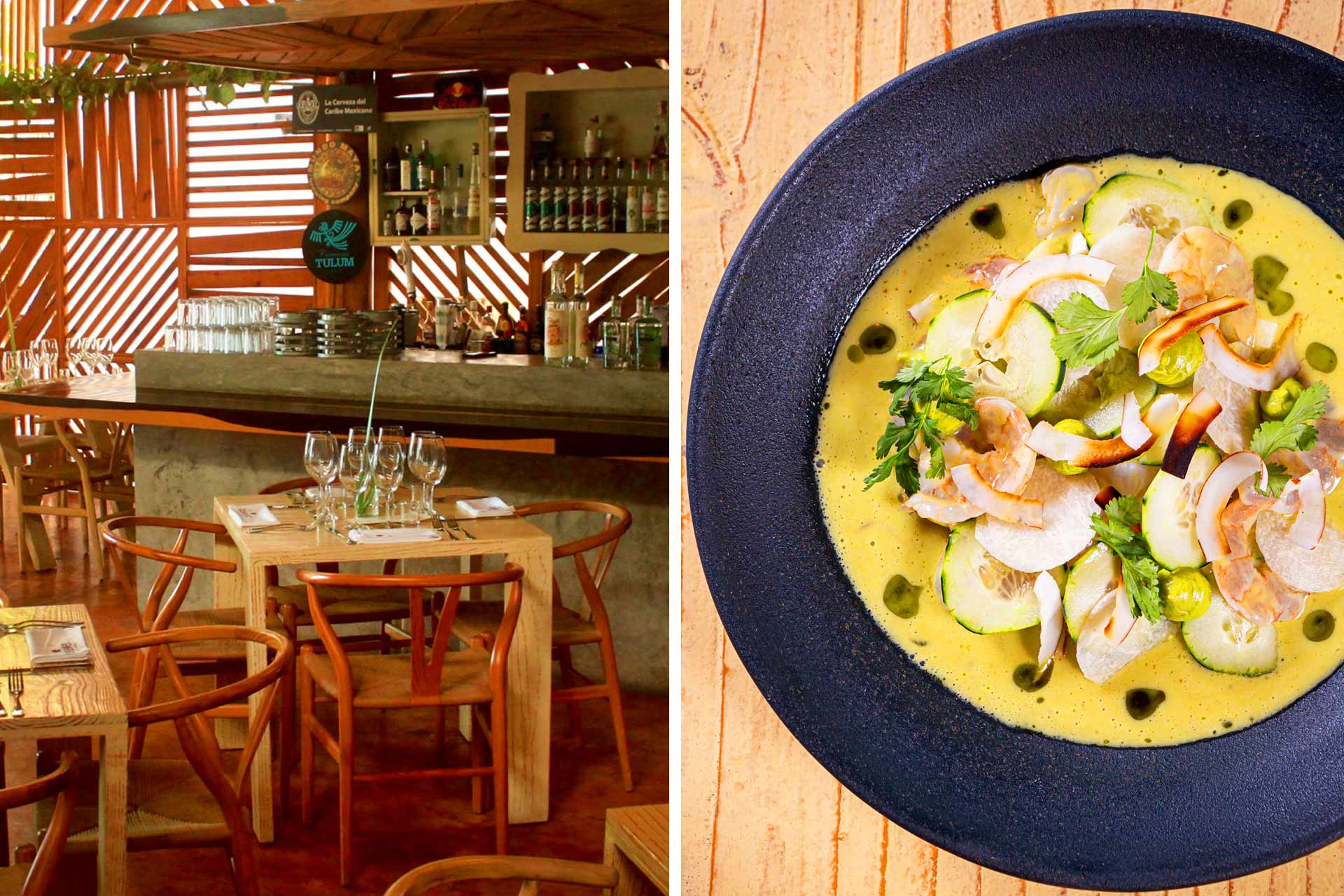 Interior of Axiote Cocina de Mexico and aguachile. © Axiote Cocina de Mexico