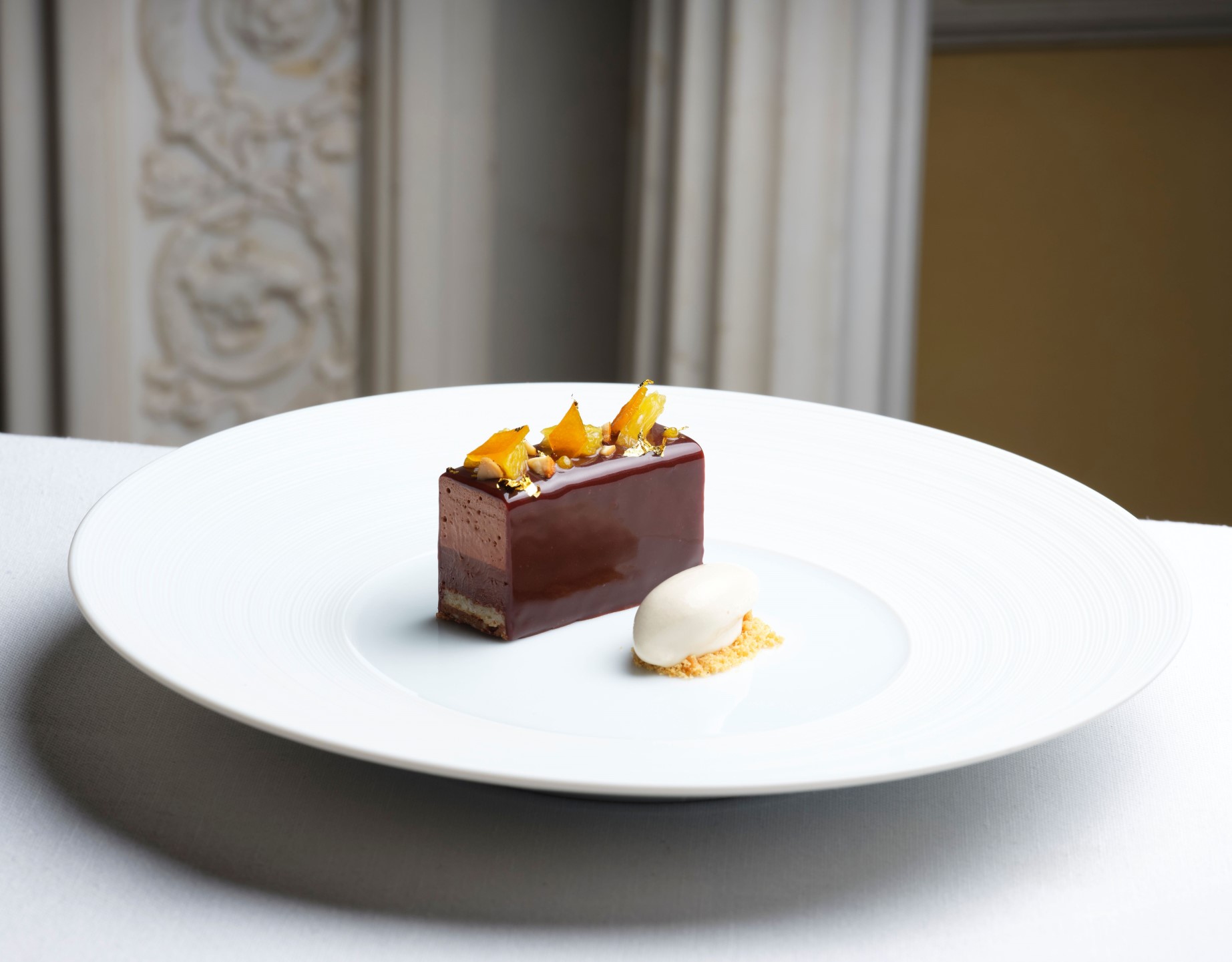 A luxurious chocolate dessert from the Ballyfin repertoire. © Jodi Hinds/Ballyfin