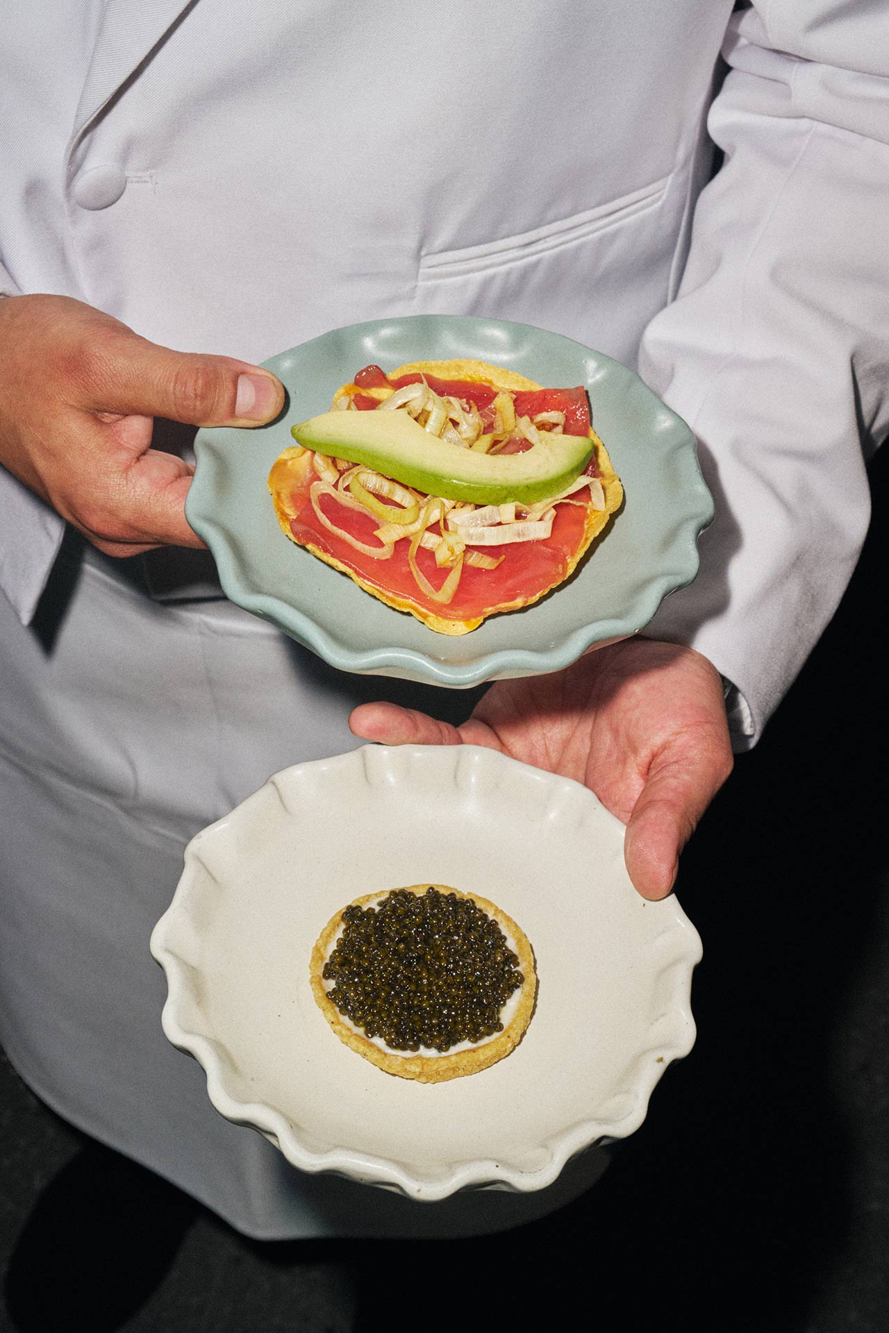 Tostada de atún and sope elegante. © Marcus Nilsson