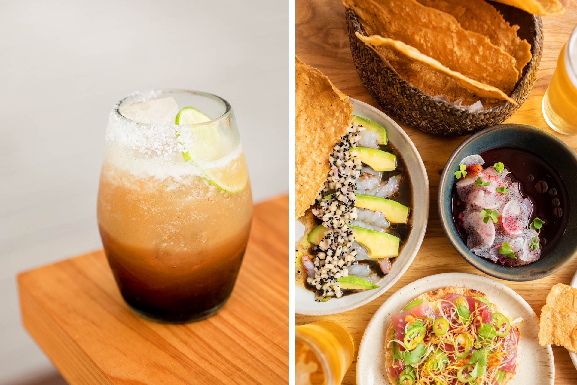 Don Dario cocktail and taco feast. © Andrew Reiner/Suerte