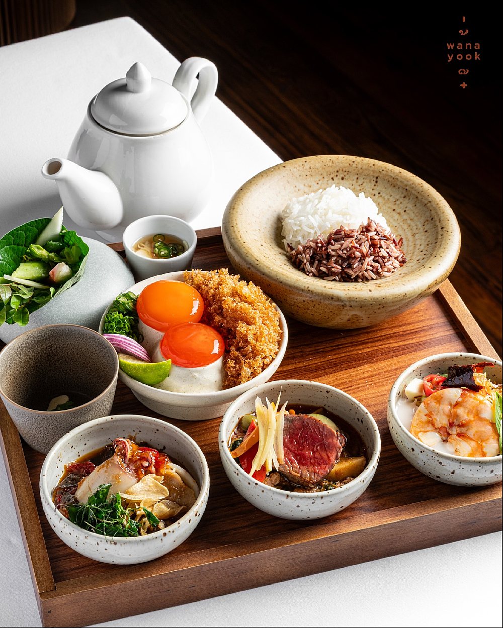 Chef Chalee Kader’s khao kaeng-inspired fine dining concept at Wana Yook. © Wana Yook