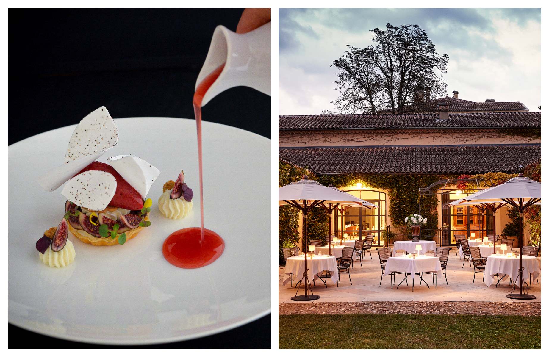 At Le Cèdre de Montcaud, chef Matthieu Hervé cooks within the Château de Montcaud, a 19th-century neoclassical villa in Sabran, attracting an international clientele. © Arthur Ledoux/Le Cèdre de Montcaud, C. Kerber/Le Cèdre de Montcaud