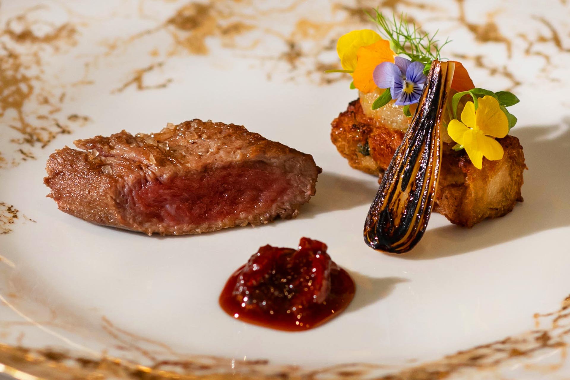 Chef Tung's deconstructed take on the classic Vietnamese sandwich, Bánh Mì. ©  Christopher Abeleda/Camille