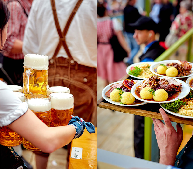 Hier dreht sich alles um Bier und deftiges Essen © Annette Sandner