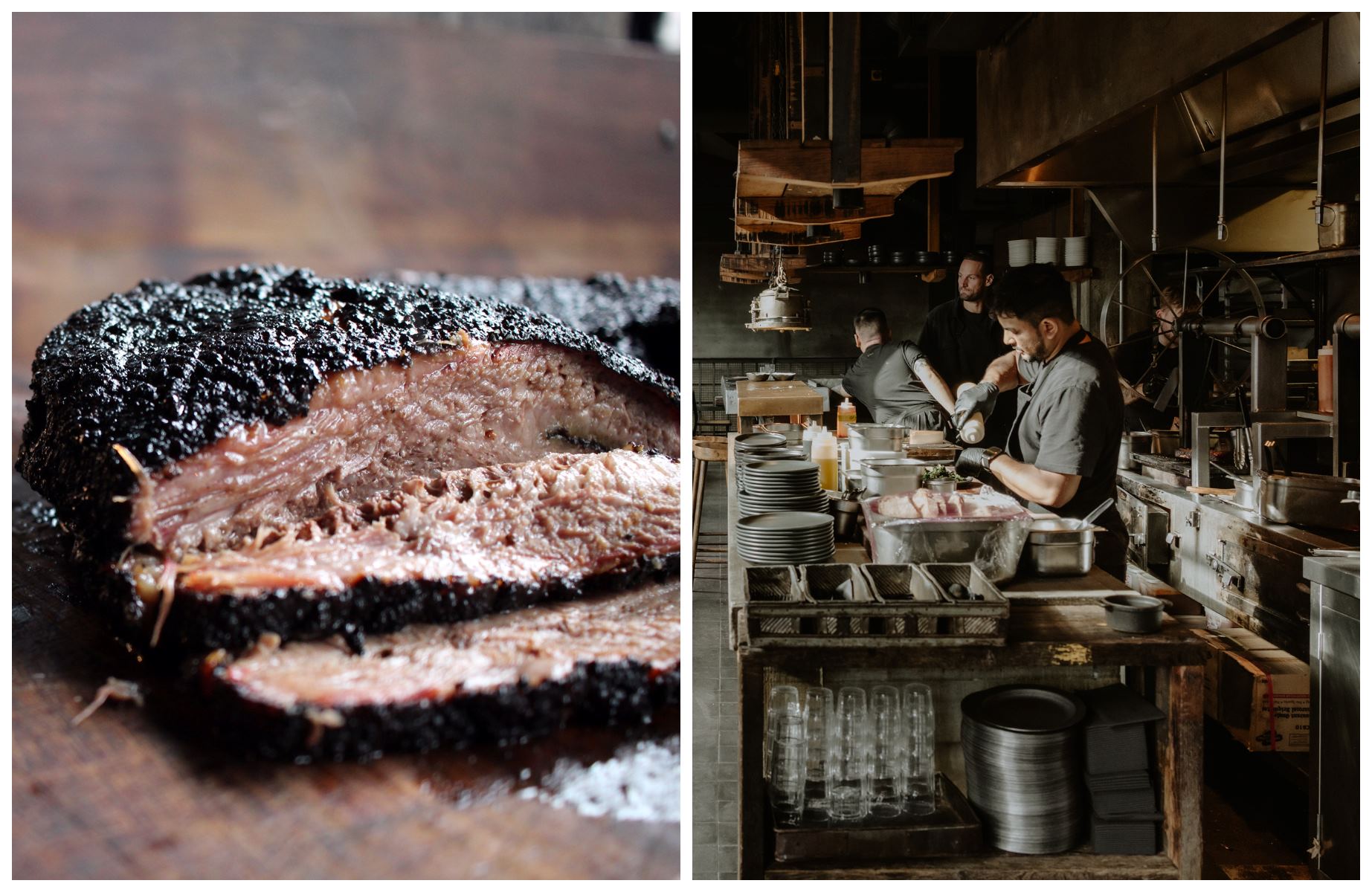 Smokestak à Londres se trouve à Shoreditch, le quartier où émerge actuellement une scène culinaire vivace © Carol Sachs/Smokestak  | © Joanna Yee/MICHELIN Guide