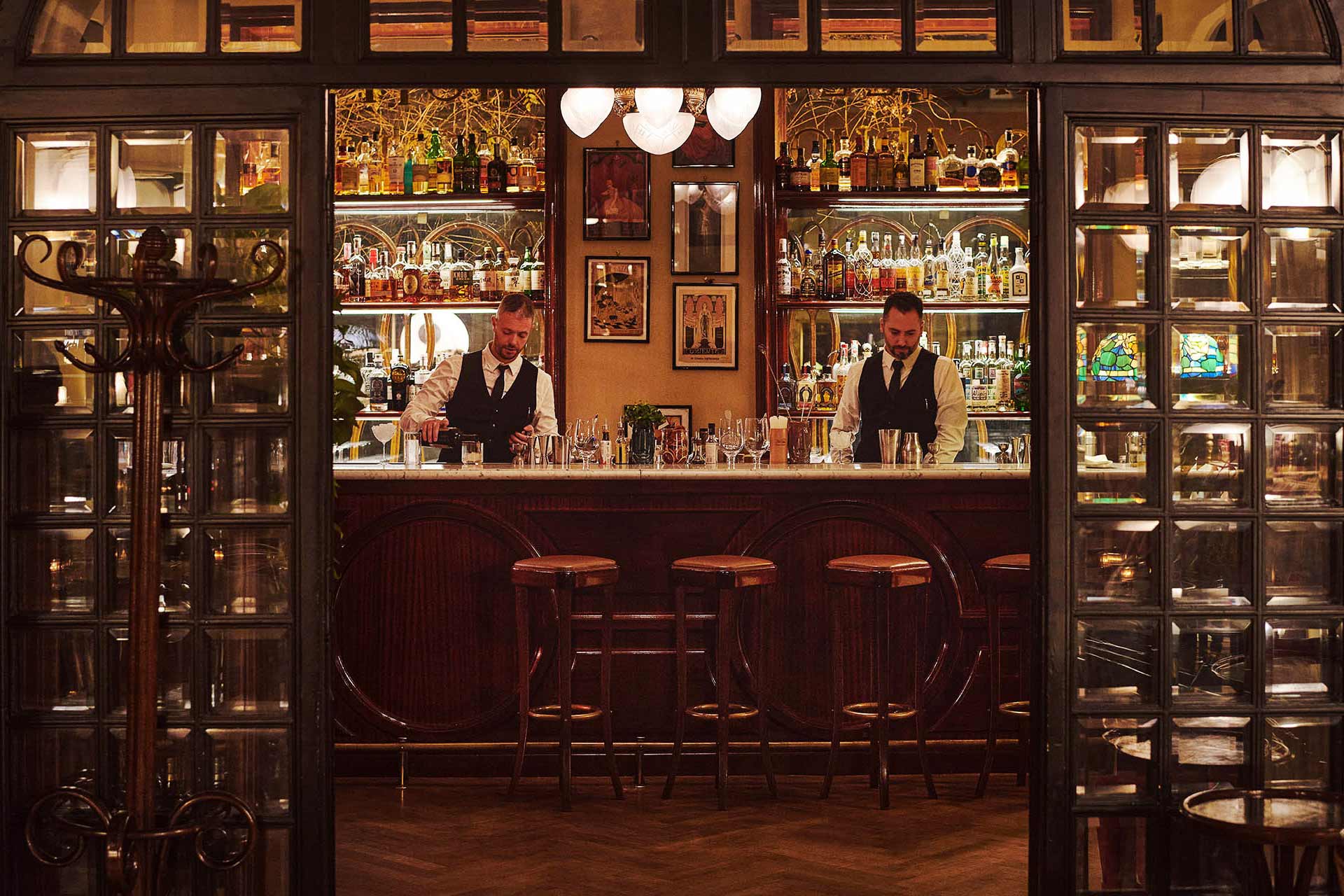 The inside at Locarno Bar, which gives way to one of Rome's great terraces. © Hotel Locarno