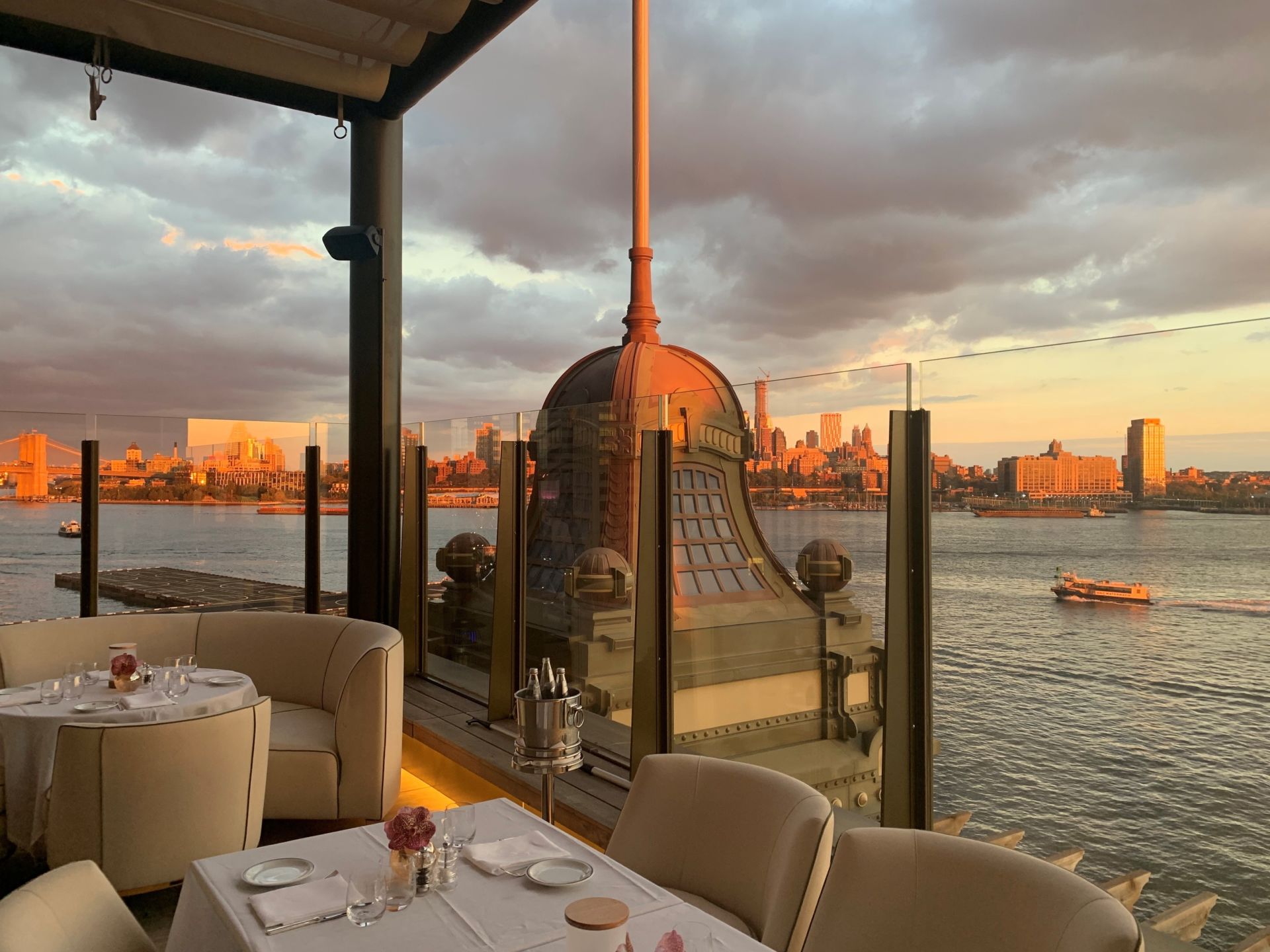 The club restaurant and terrace at Casa Cipriani, once a ferry terminal that was one of the city's great architectural feats. © Casa Cipriani