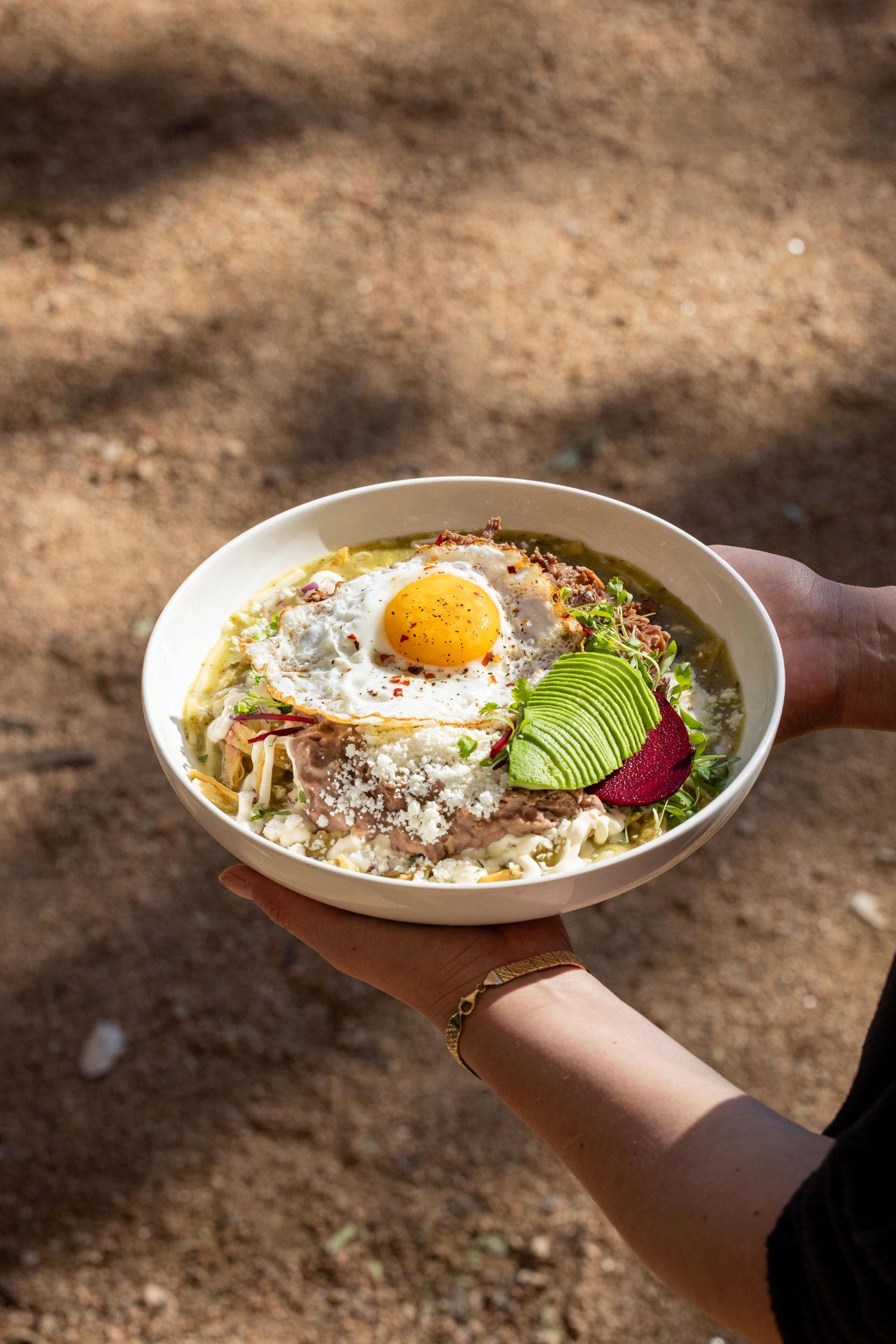 Chilaquiles verdes is another popular dish. © Taylor Hannan/La Santa Barbacha
