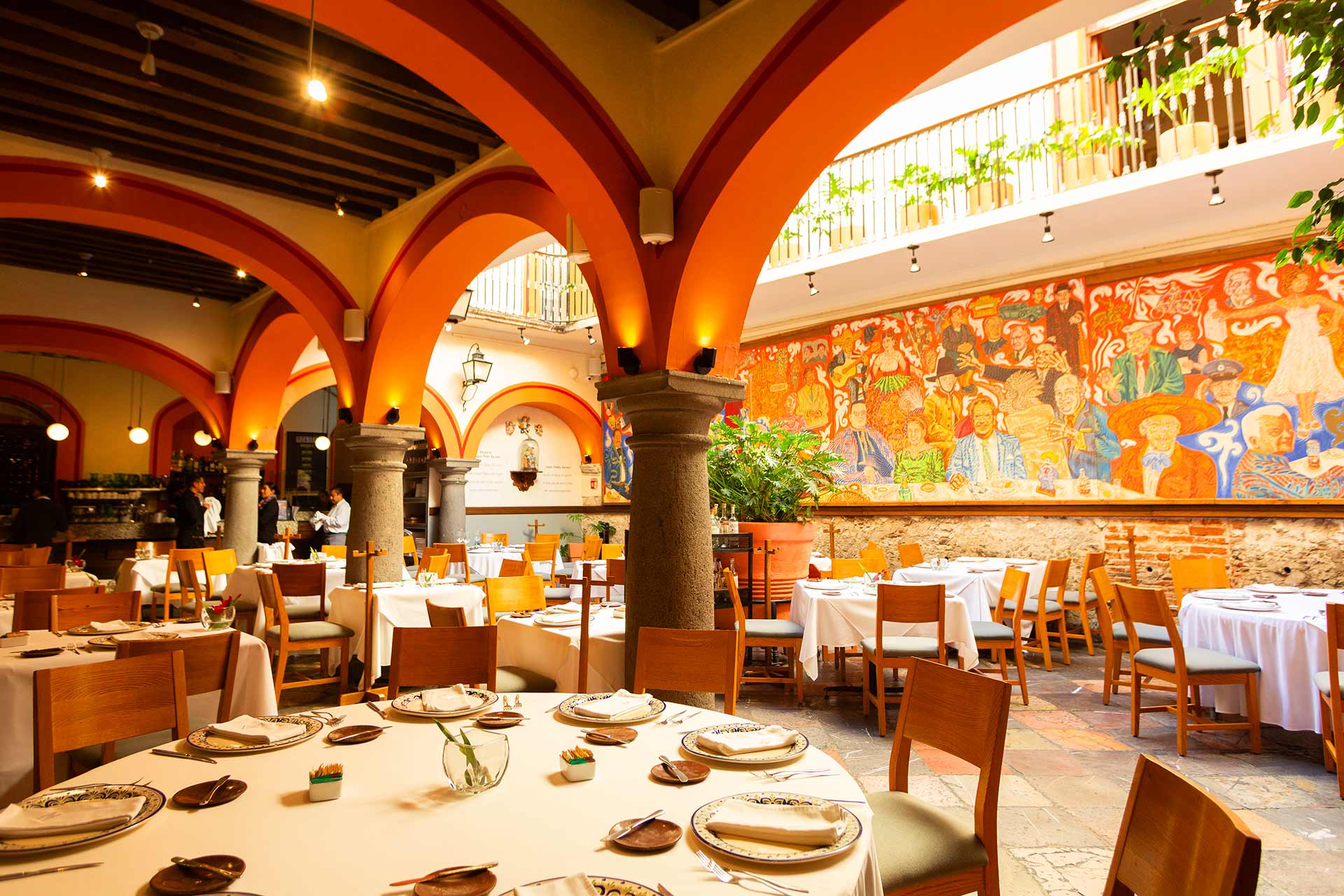 The dining room of Mural de los Poblanos. © Carlos León/Mural de los Poblanos
