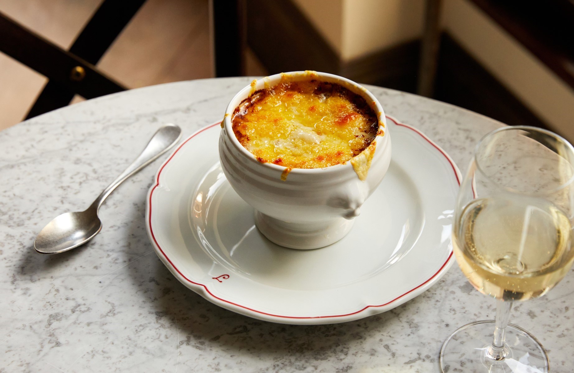 A classic French onion soup from Claude Bosi's Josephine Bouchon. © Sam Harris/Josephine Bouchon