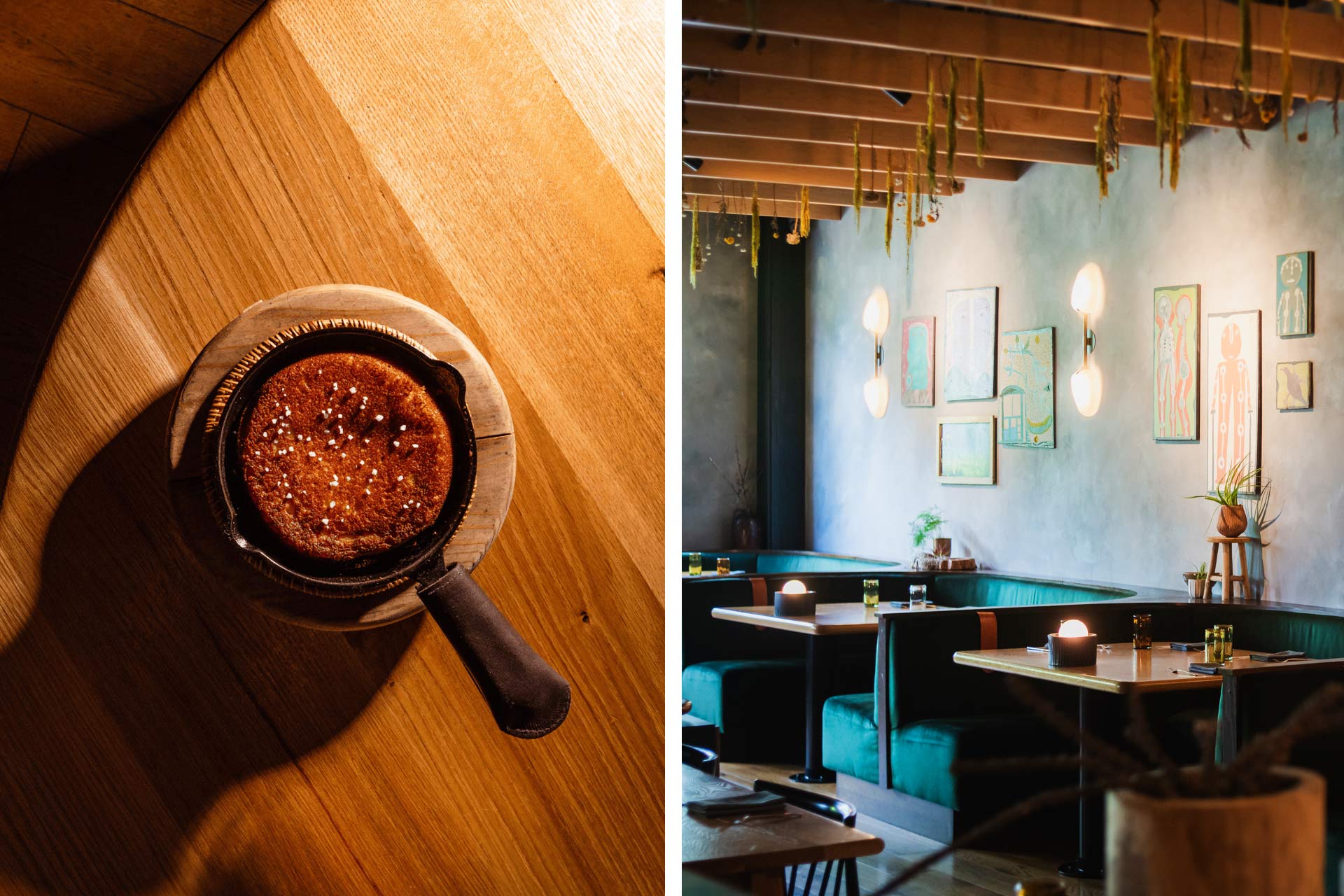 Famous hot skillet cornbread and dining room. © Audrey