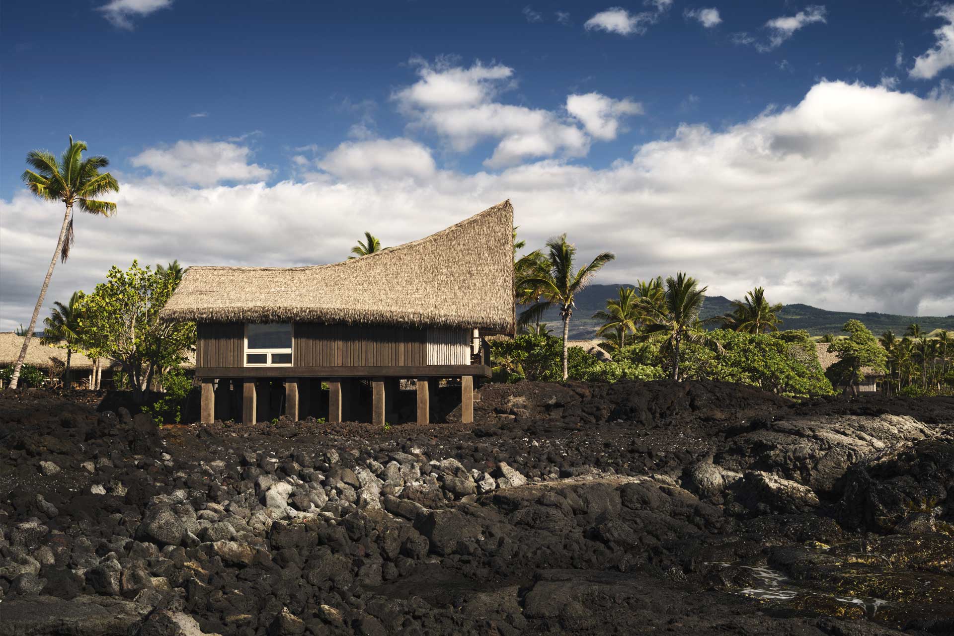 Volcanic terrain views at Kona Village. © Kona Village, A Rosewood Resort