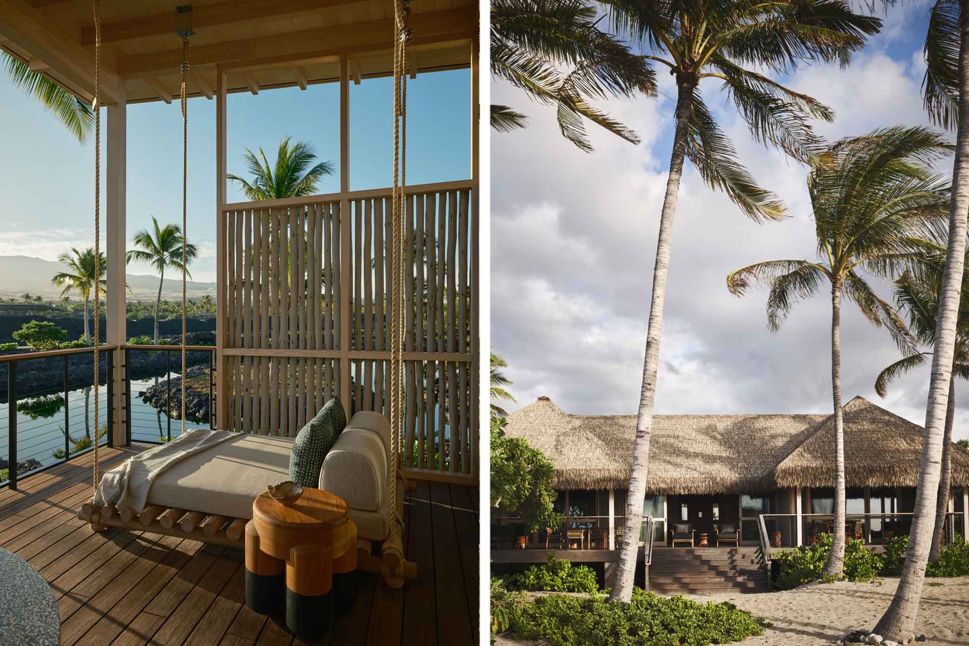 Luxe accommodations at Kona Village include 150 rooms, 37 of which are suites known as "kauhale." © Kona Village, A Rosewood Resort