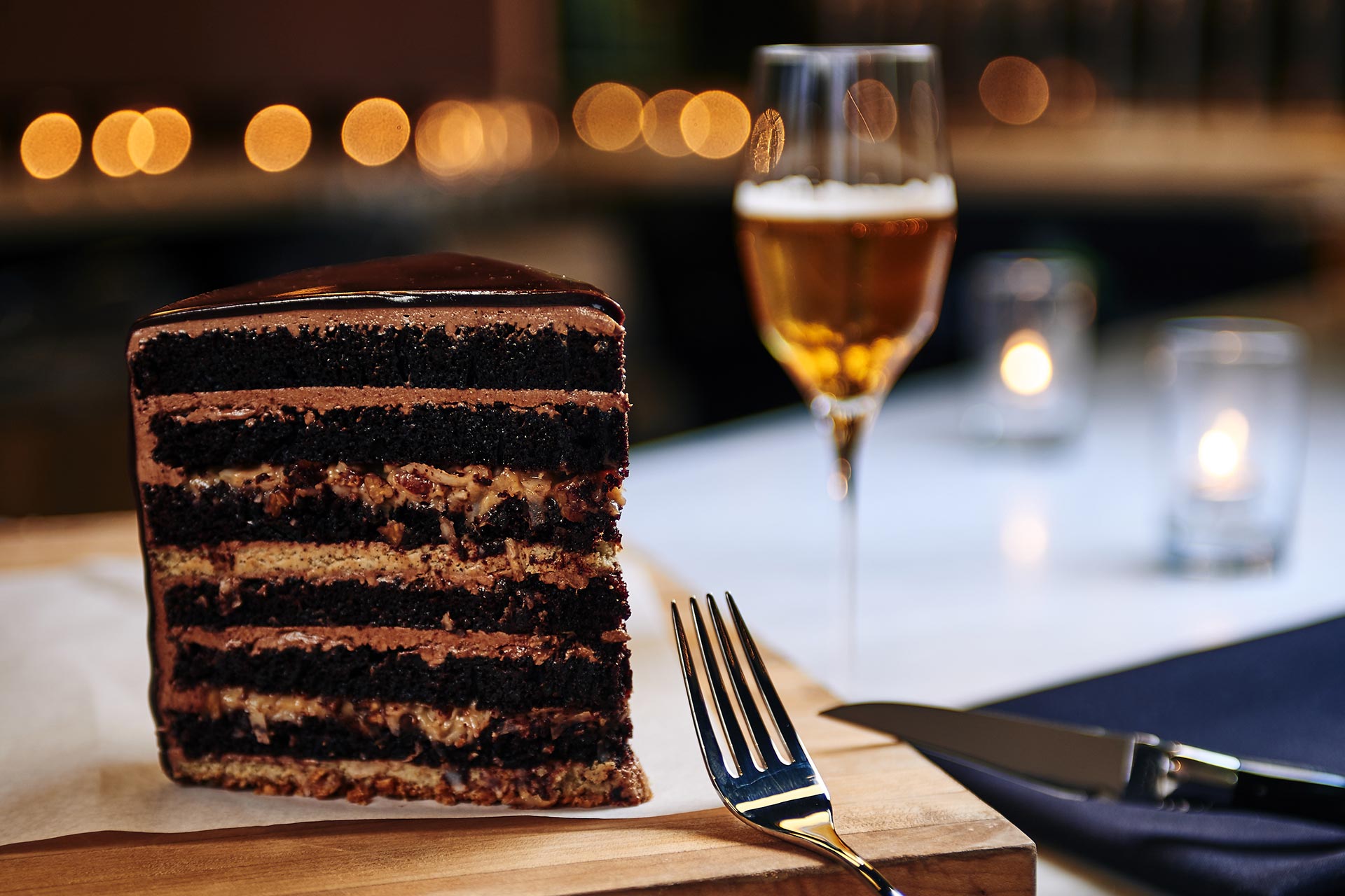 The famous 12-layer German chocolate cake. © Jordan Balderas/Moody Tongue