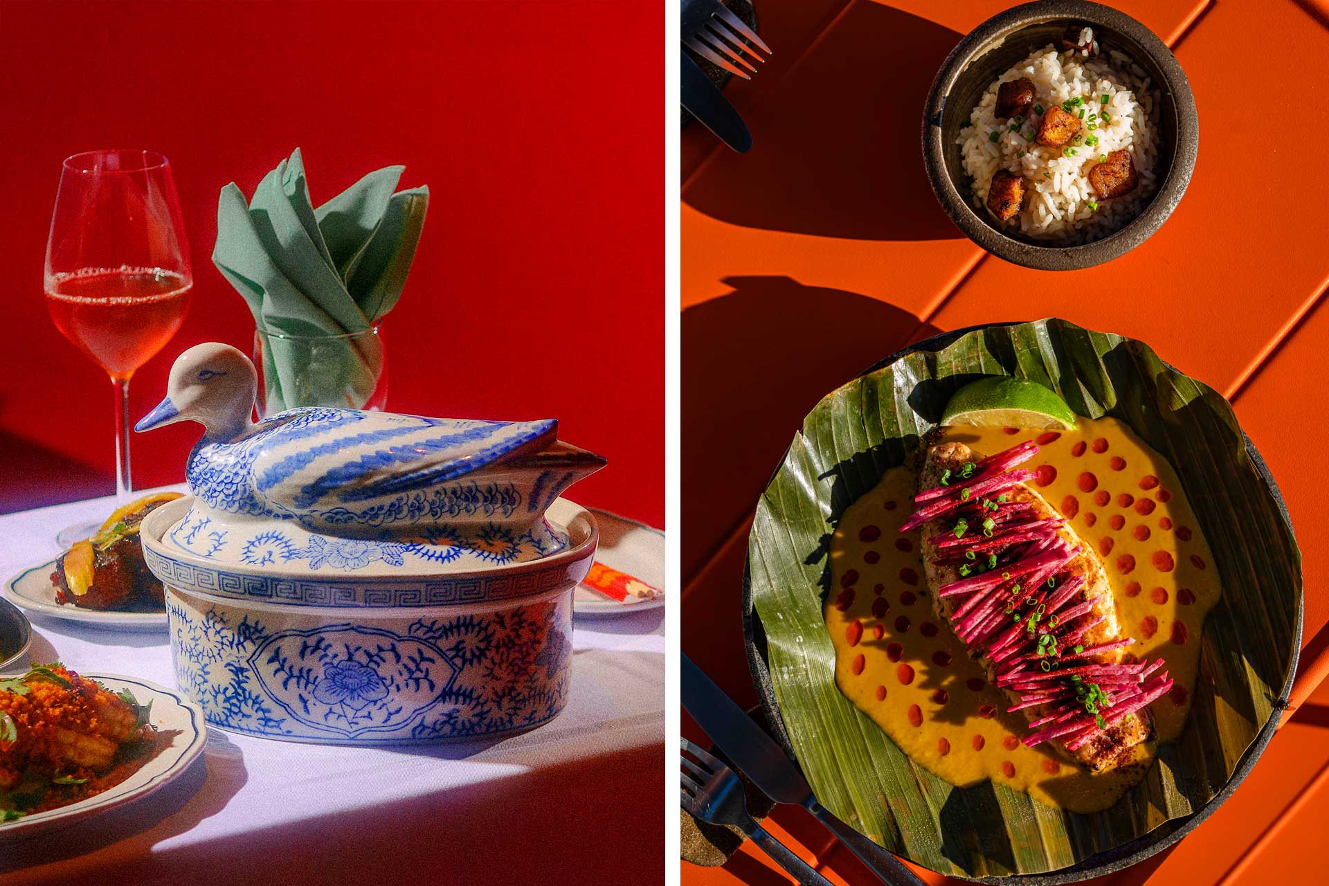 Take a peek at what's under the duck at Double Luck. Snapper encocado from Cotoa. © Tam Pham/Double Luck | © Alejandro Von Lippke/Cotoa