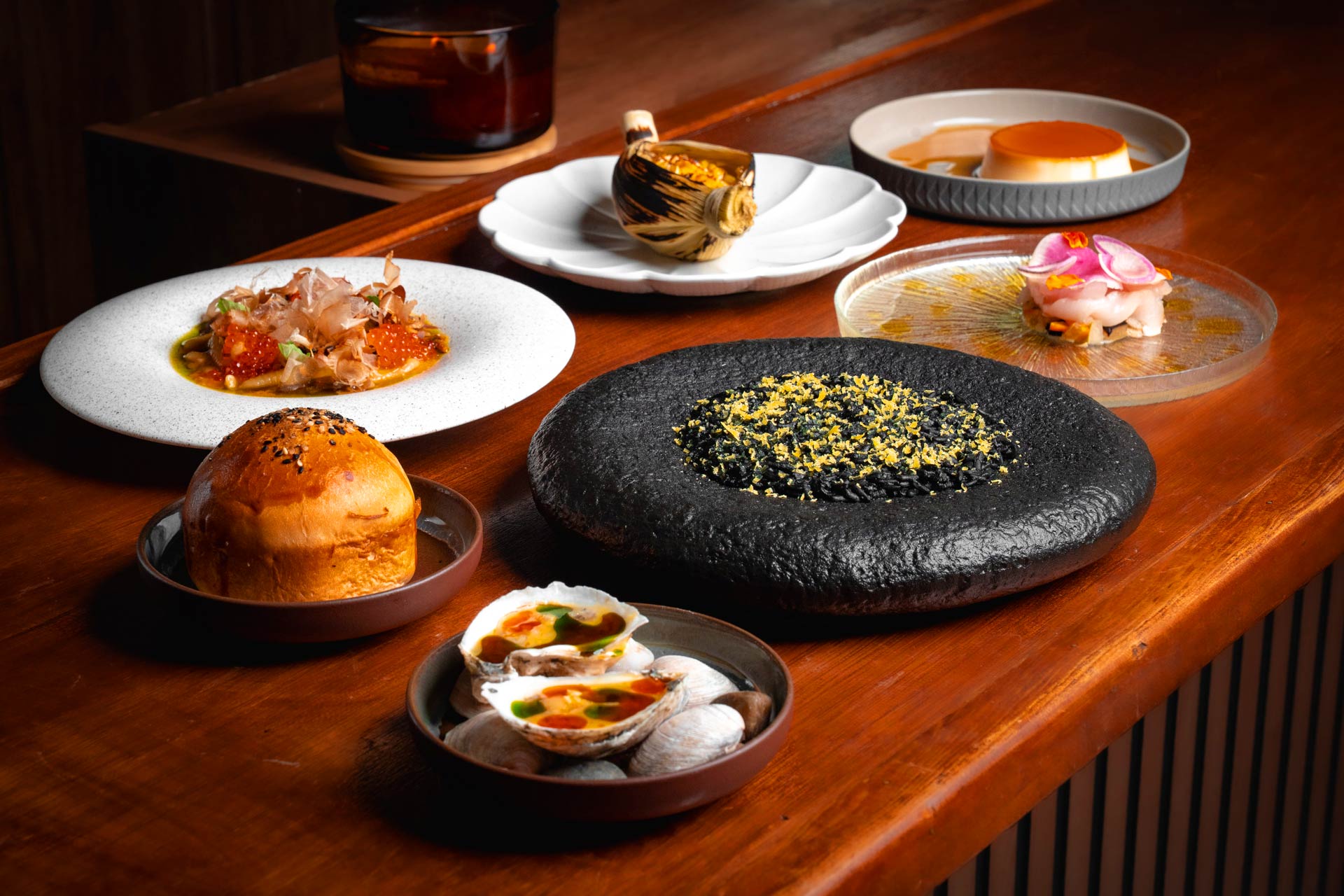 Various dishes at To Be Determined. © Pedro Sanchez Mayorca / Oomsi Films/To Be Determined