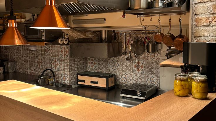 The 5 square-metre kitchen that the team work in. © B’ARN Bistro