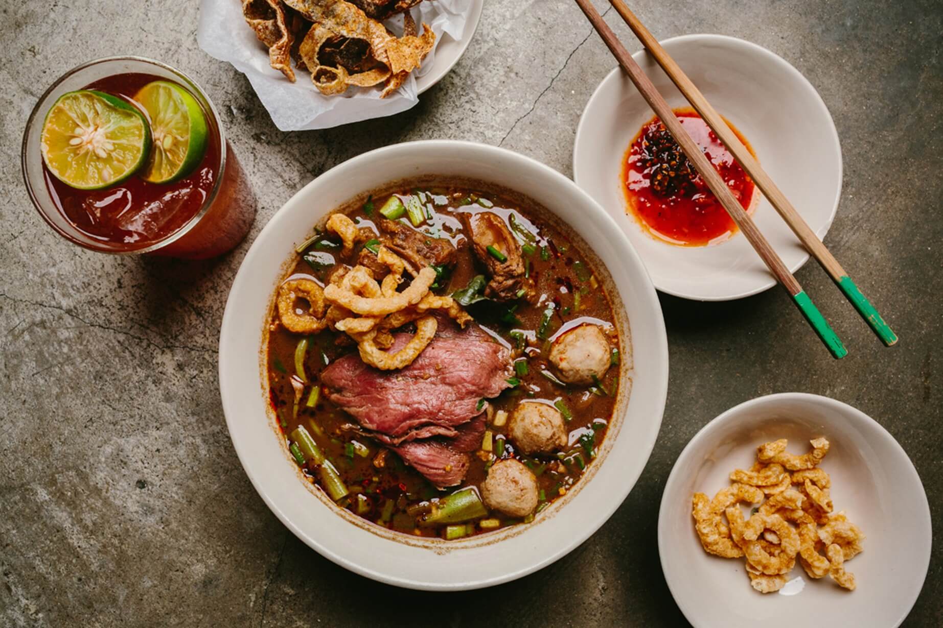 Boat noodles at MICHELIN-recommended restaurant Samsen. © Samsen