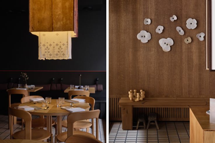 The restaurant’s design brings the colours and textures of the Boreal region inside. © Boreal 