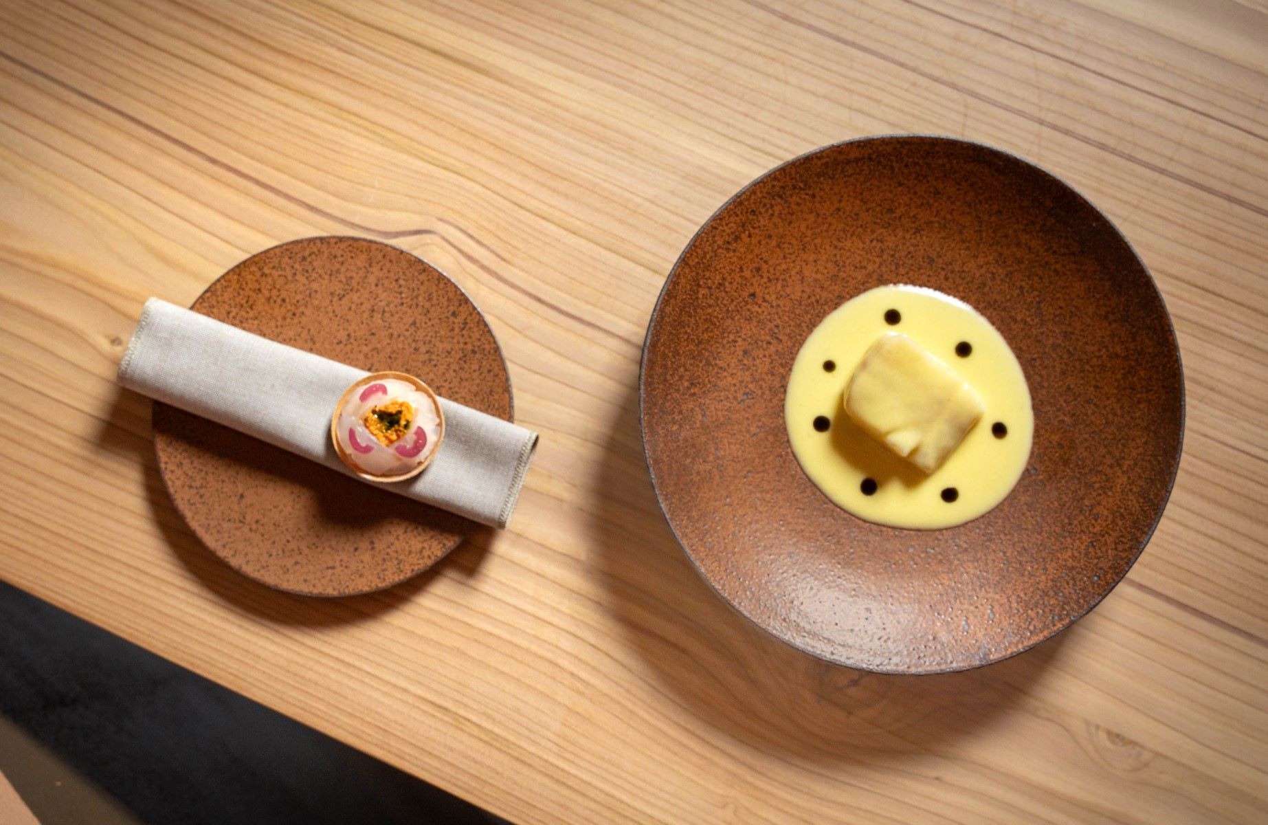 A taster of Chef Matt Orlando's cooking at ESSE in Copenhagen. © Emily Wilson/ESSE