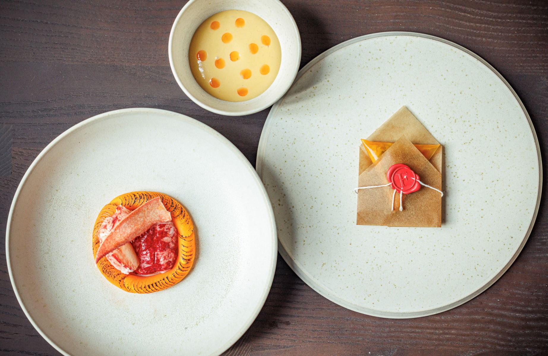 Une sélection de plats du restaurant Frederikshøj, deux-Étoiles MICHELIN, à Aarhus. © Jesper Rais/Frederikshøj