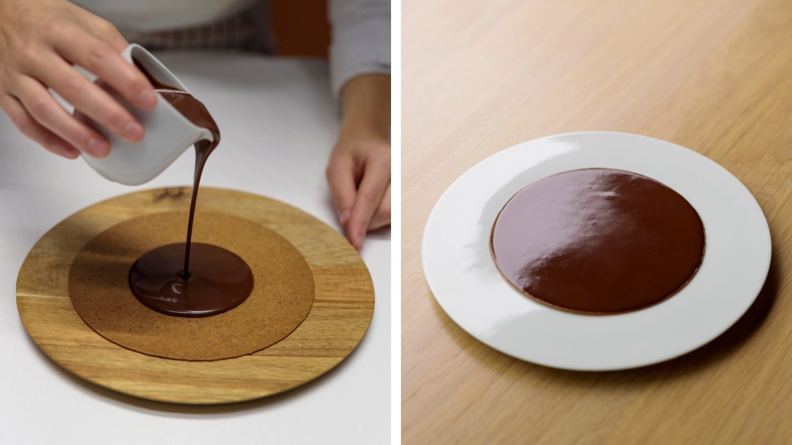 Narcisse au chocolat et glâce aux câpres © DR Troisgros - Le Bois sans Feuille